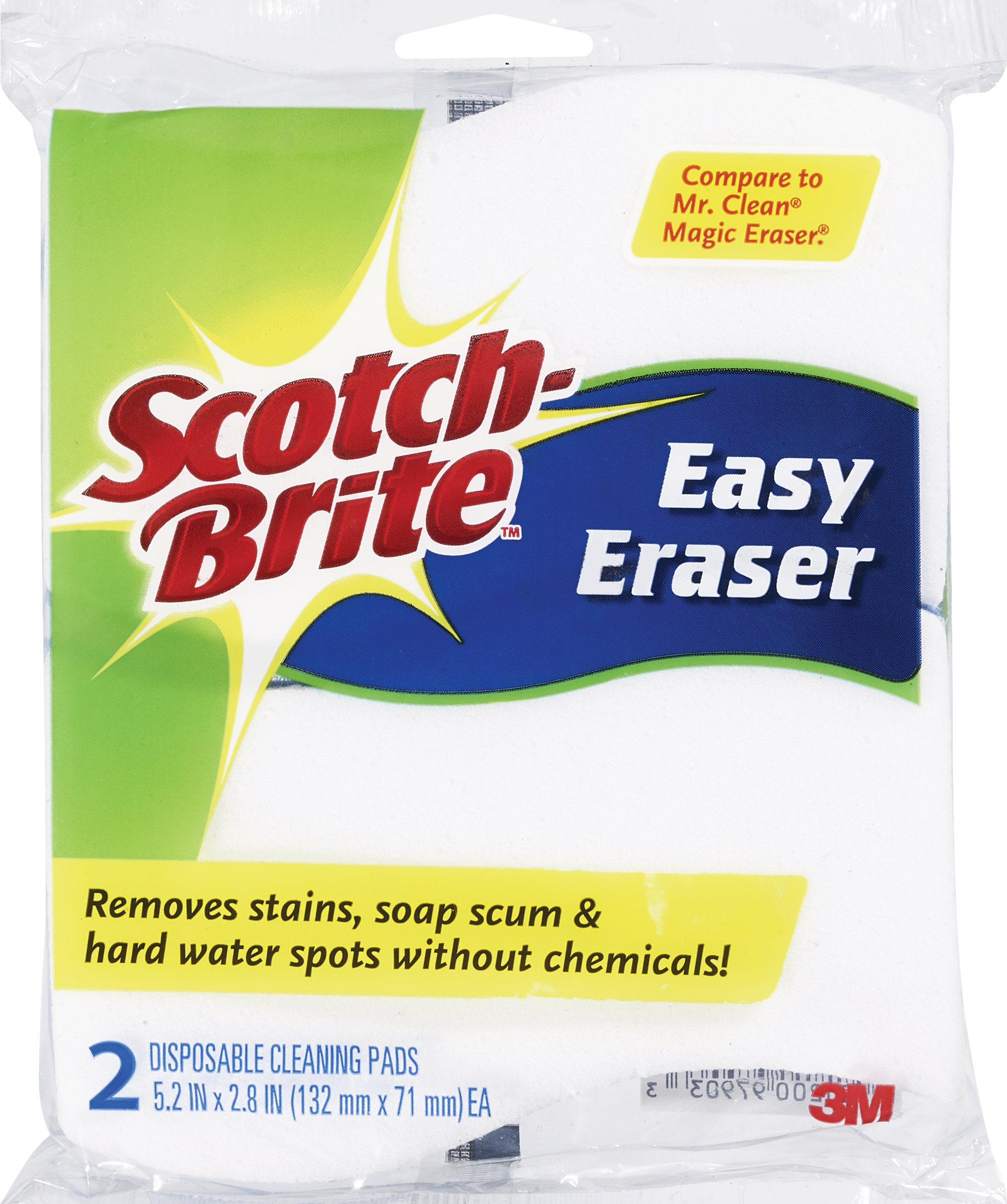 Scotch-Brite Easy Eraser, 2 Disposable Cleaning Pads