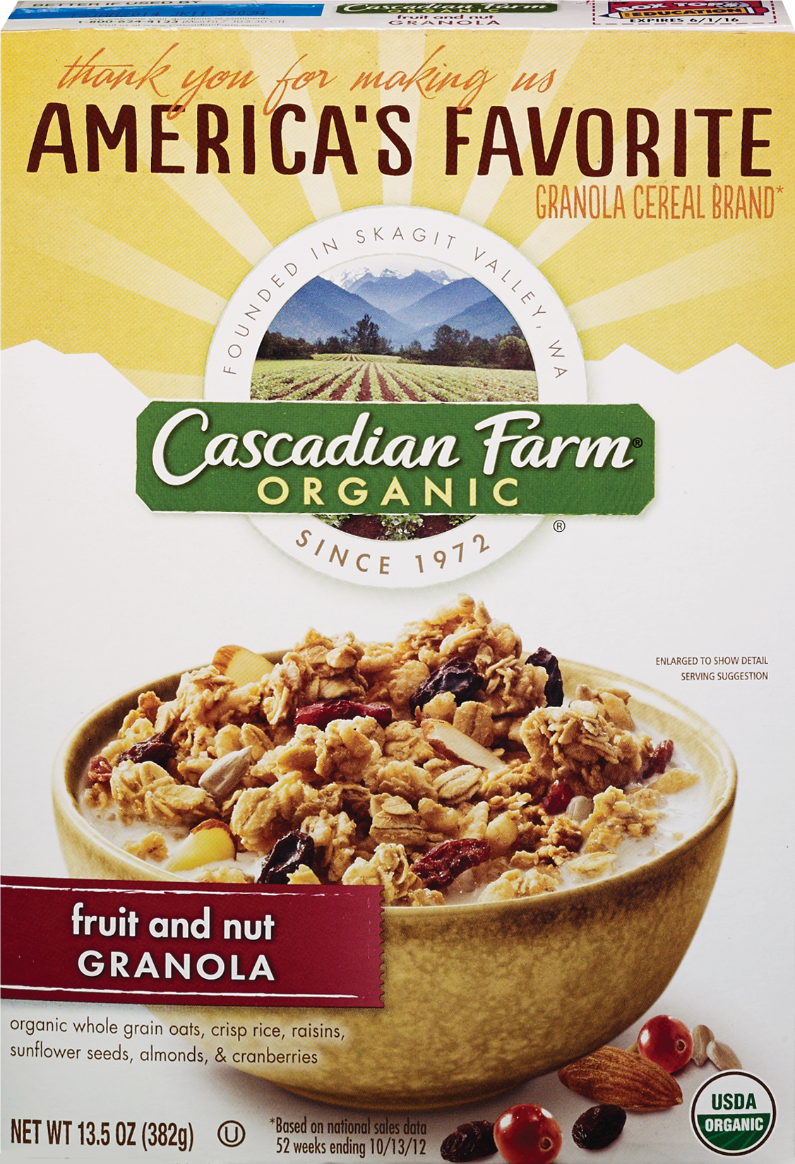 Cascadian Farm Organic Fruit and Nut Granola