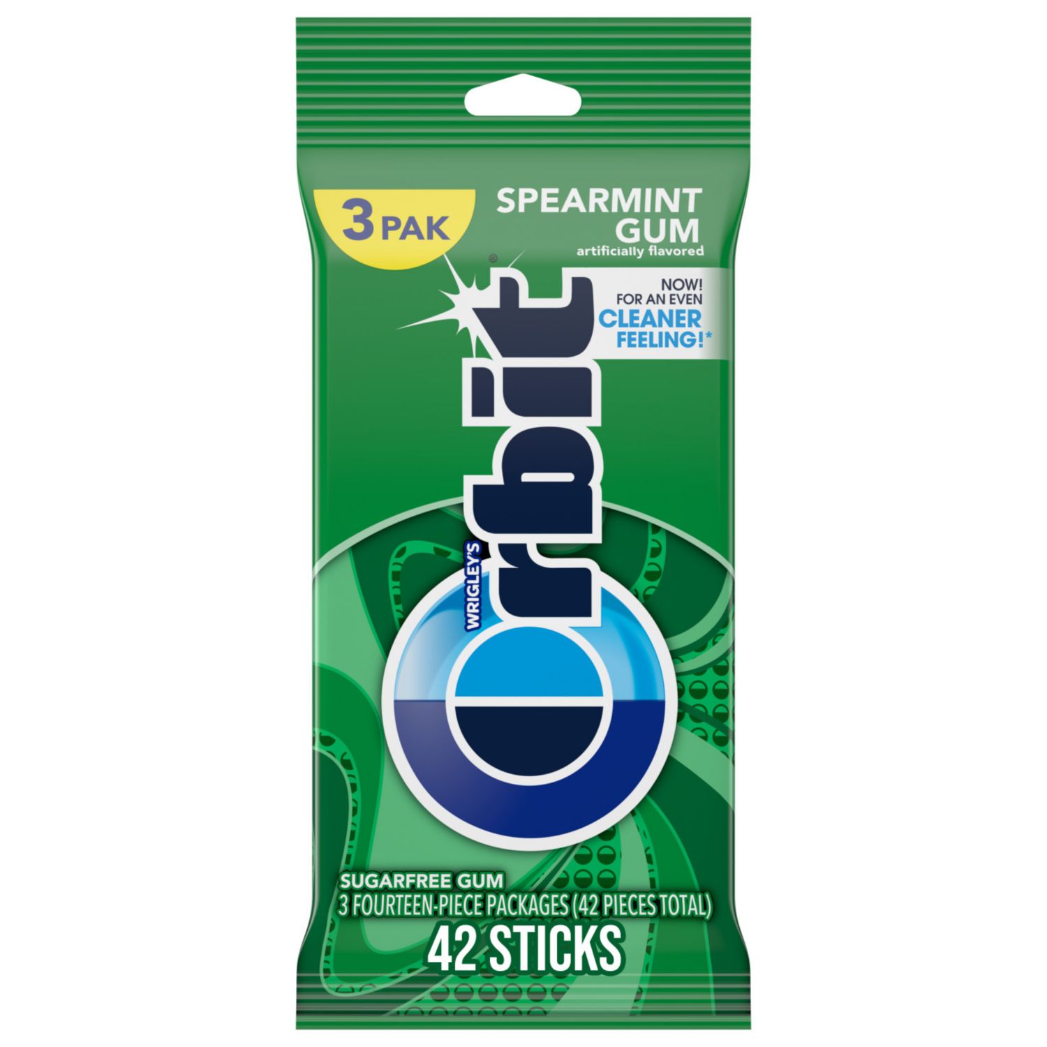 Orbit, Spearmint Sugar Free Chewing Gum Multipack, 14 ct, 3 Pack