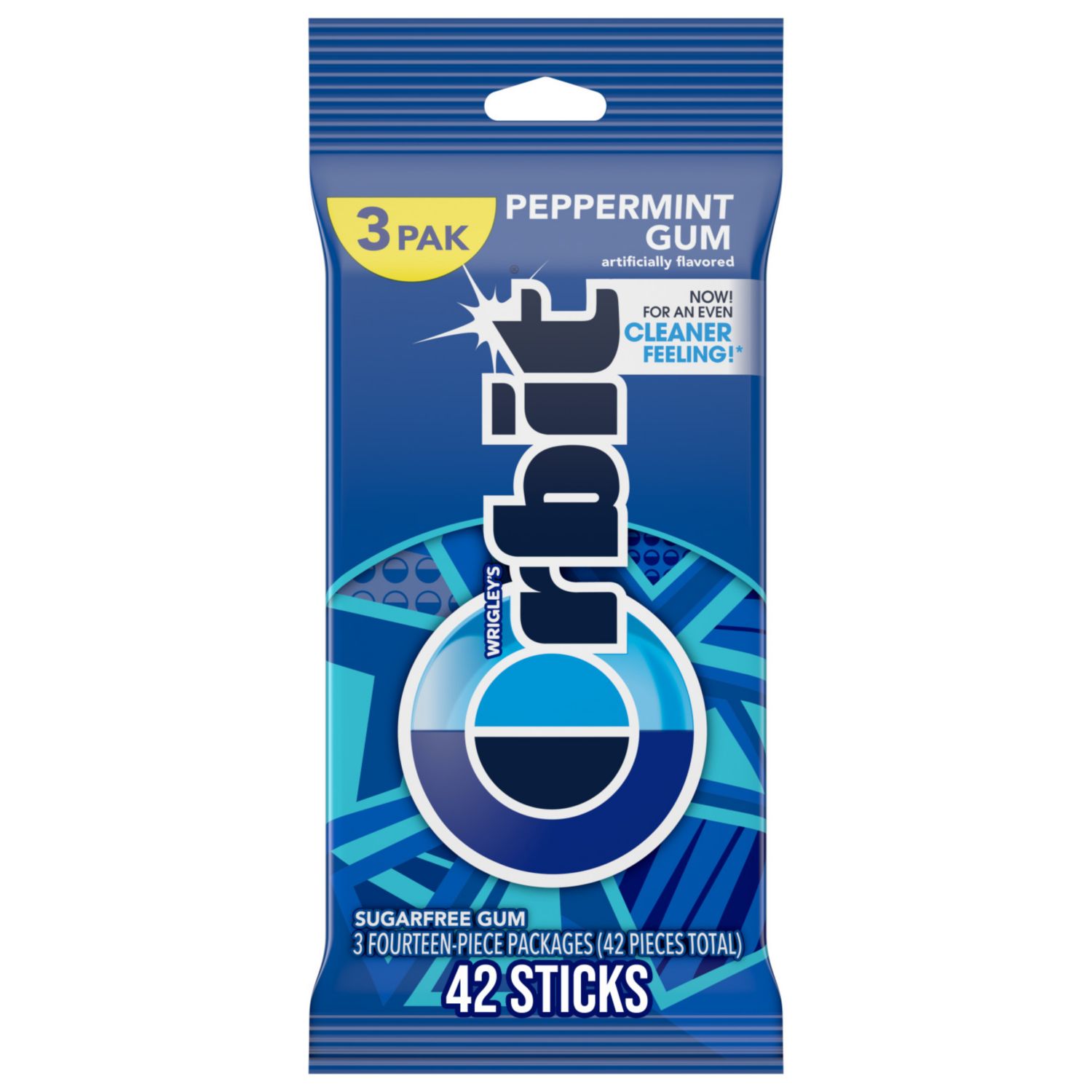 Orbit Peppermint Sugar Free Chewing Gum, 14 ct, Pack of 3