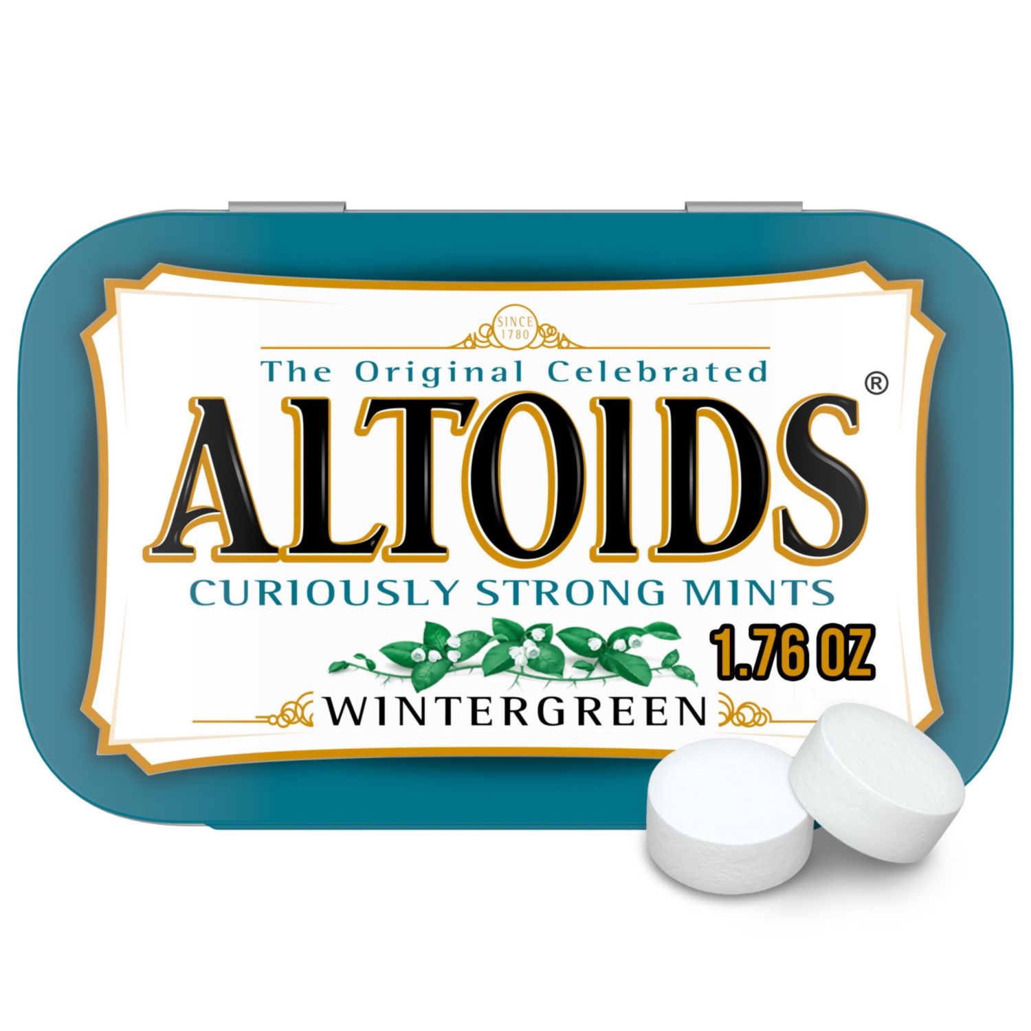 Altoids Wintergreen Sugar Free Breath Mints, Single Pack, 1.76 oz