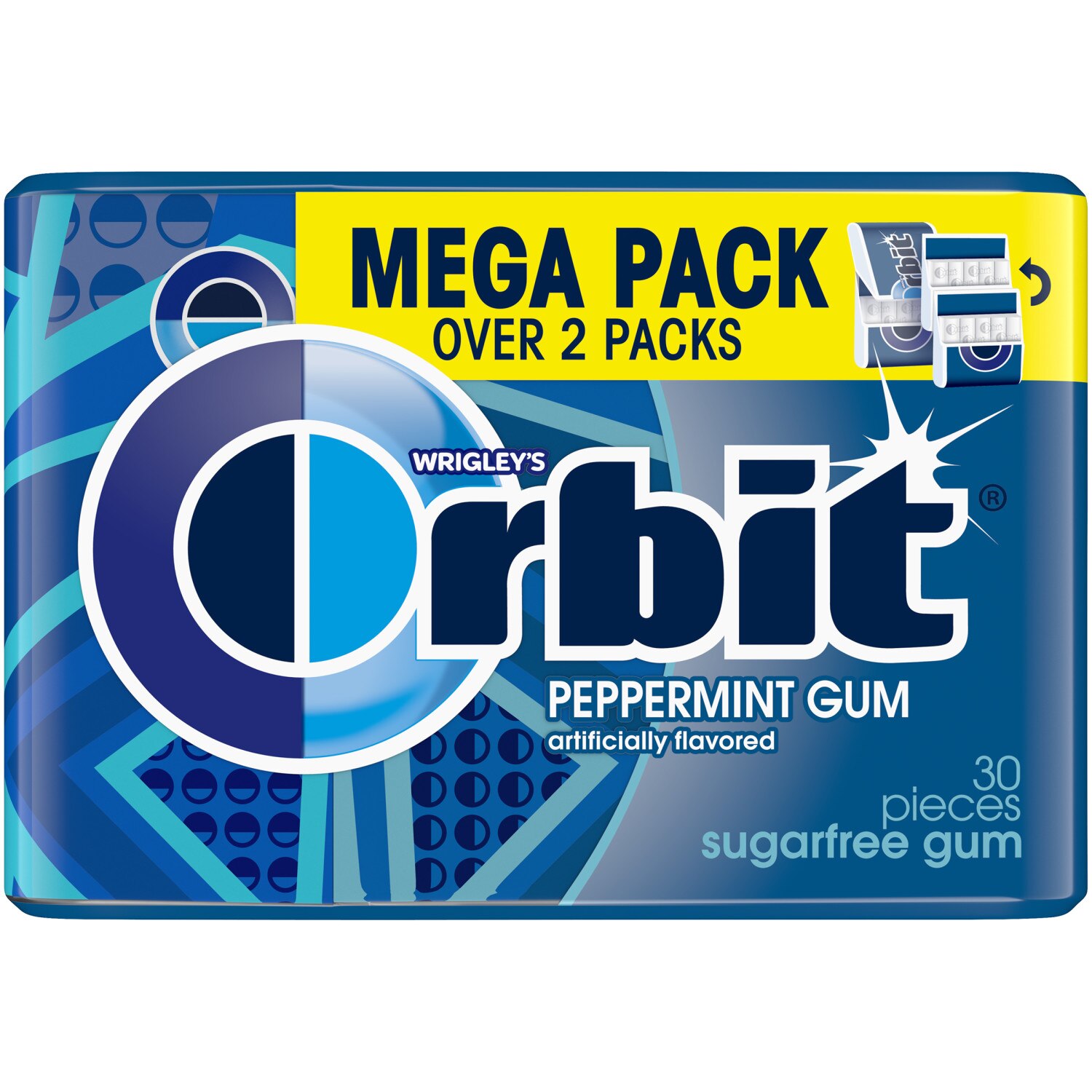 Orbit Peppermint Sugar Free Chewing Gum, 30 ct