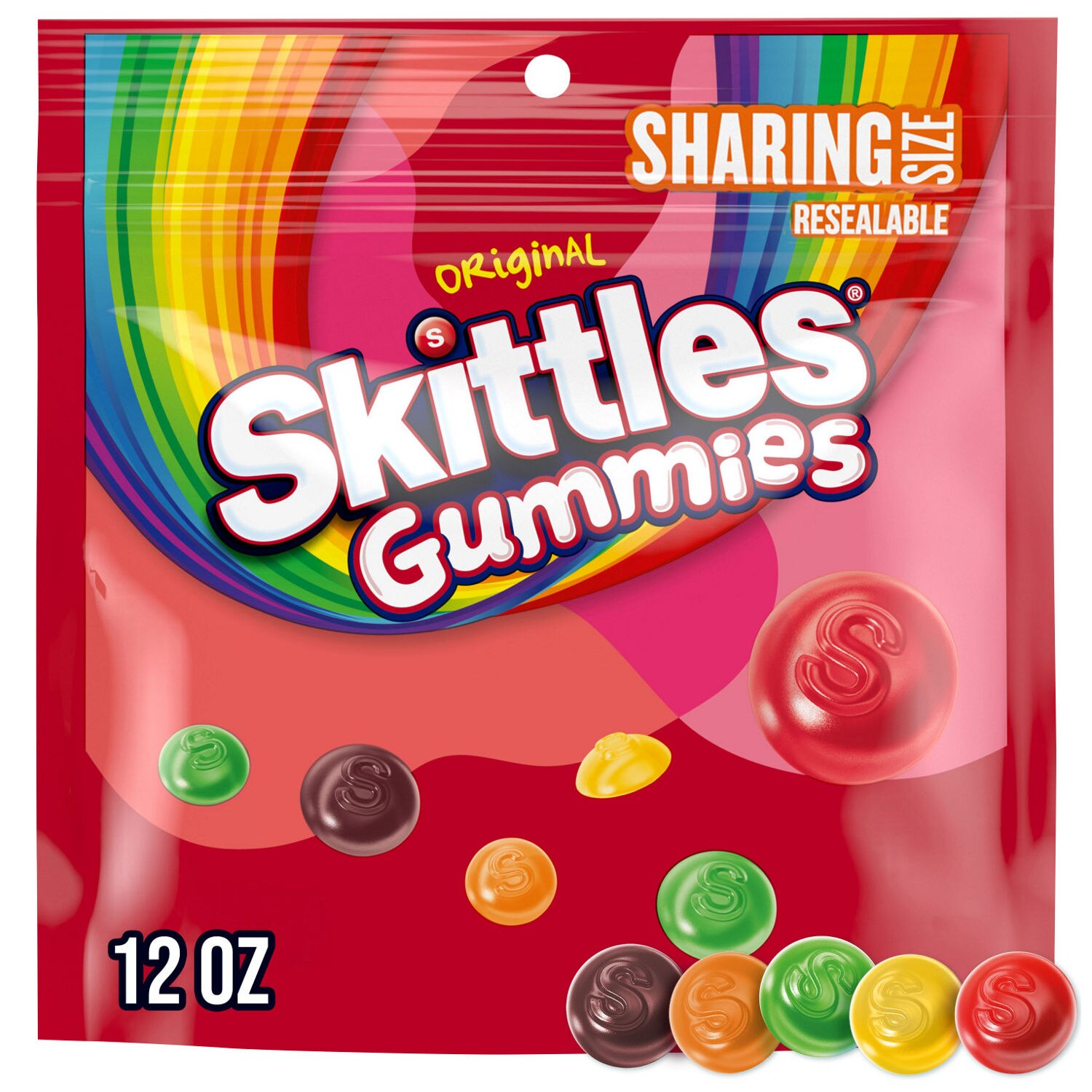 Skittles Original Gummy Candy, Sharing Size Bag, 12 oz