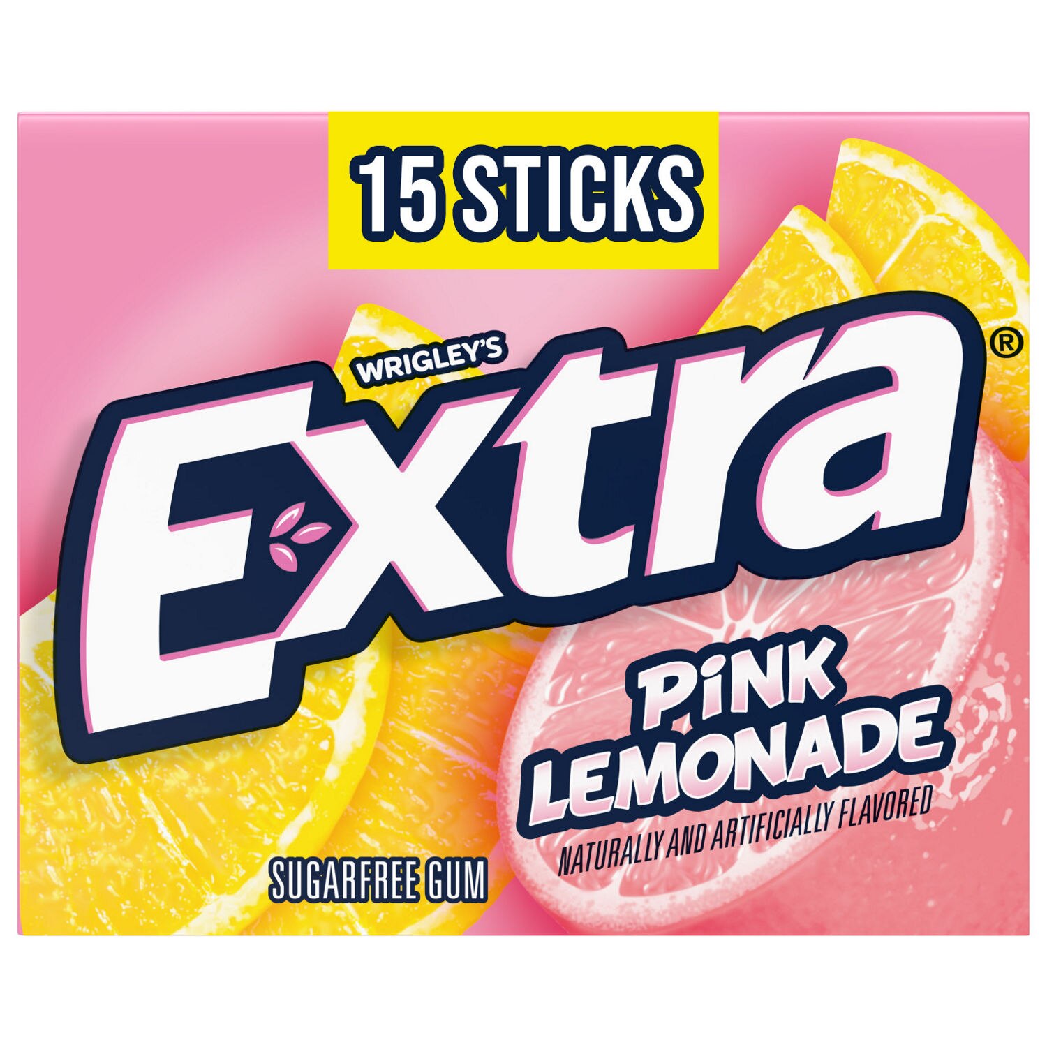 Extra Pink Lemonade Sugar Free Gum Limited Edition Chewing Gum, 15 ct, 1.53 oz