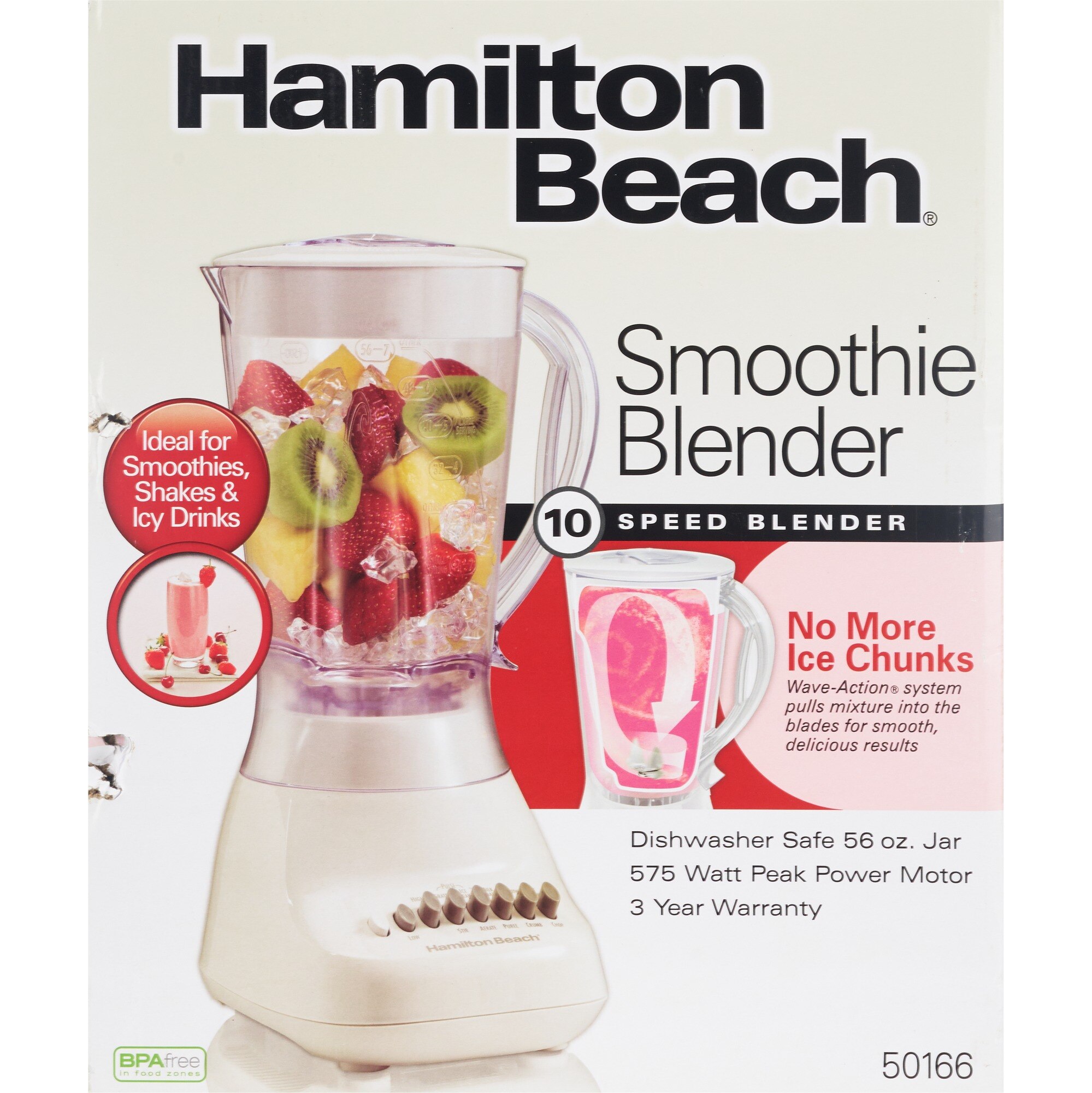 Hamilton Beach Smoothie Blender, 10 Speed