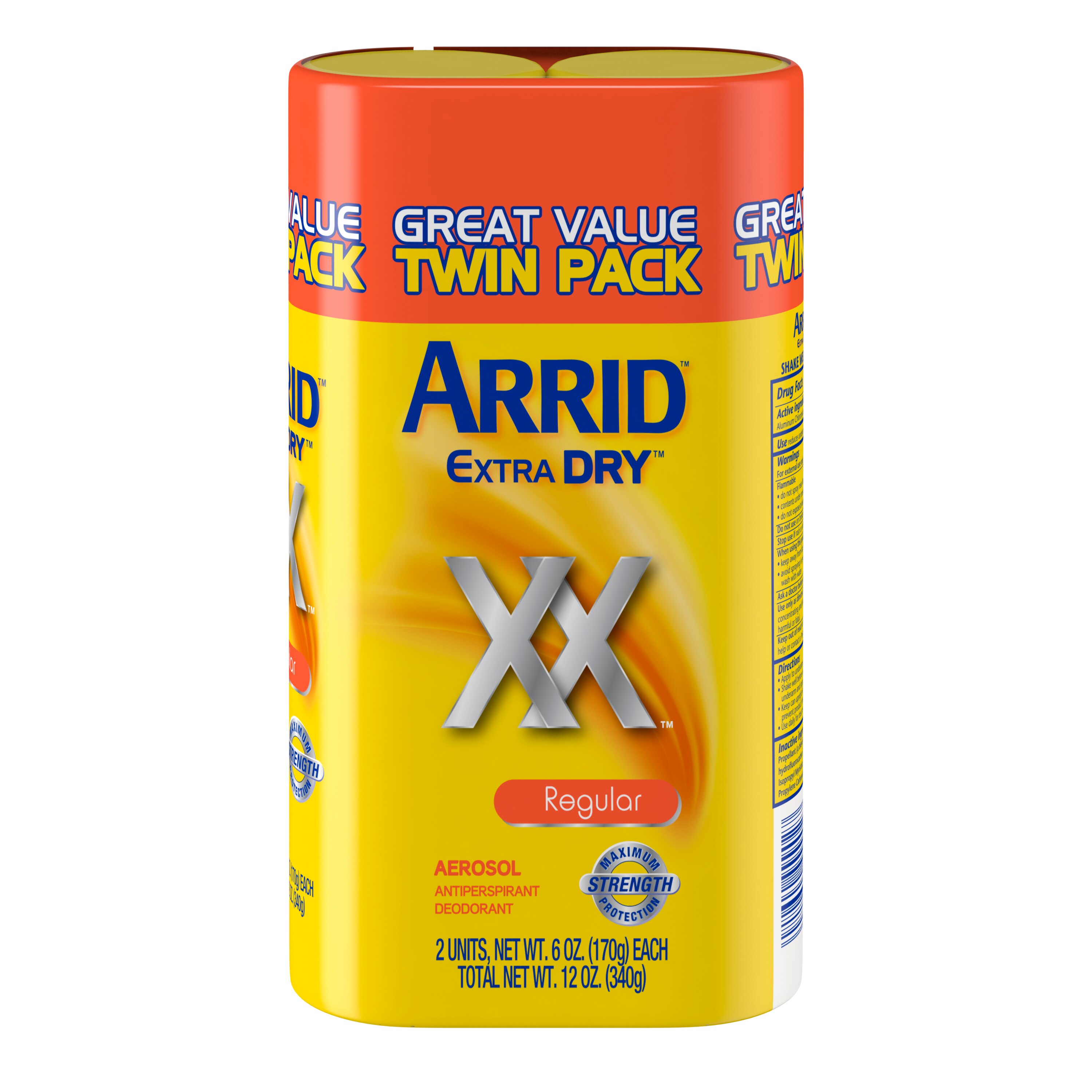 Arrid XX Extra Extra Dry Antiperspirant & Deodorant Dry Spray, Ultra Fresh, 6 OZ, 2 Pack