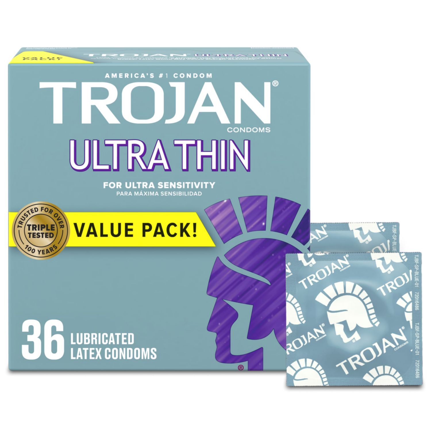 Trojan Ultra Thin Lubricated Latex Condoms