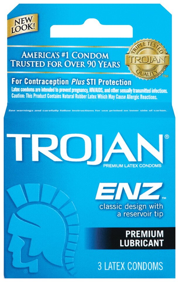 Trojan ENZ Lubricated Latex Condoms, 12 CT