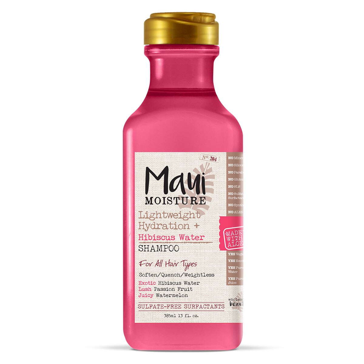 Maui Moisture Lightweight Hydration + Hibiscus Water Shampoo, 13 OZ