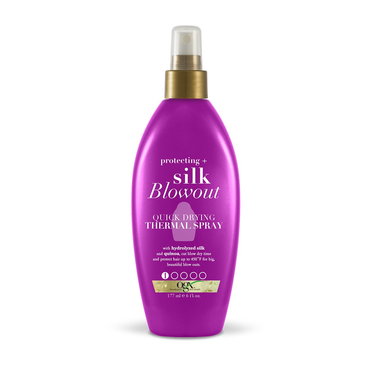 OGX Protecting + Silk Blowout Quick Drying Thermal Spray, 6 OZ