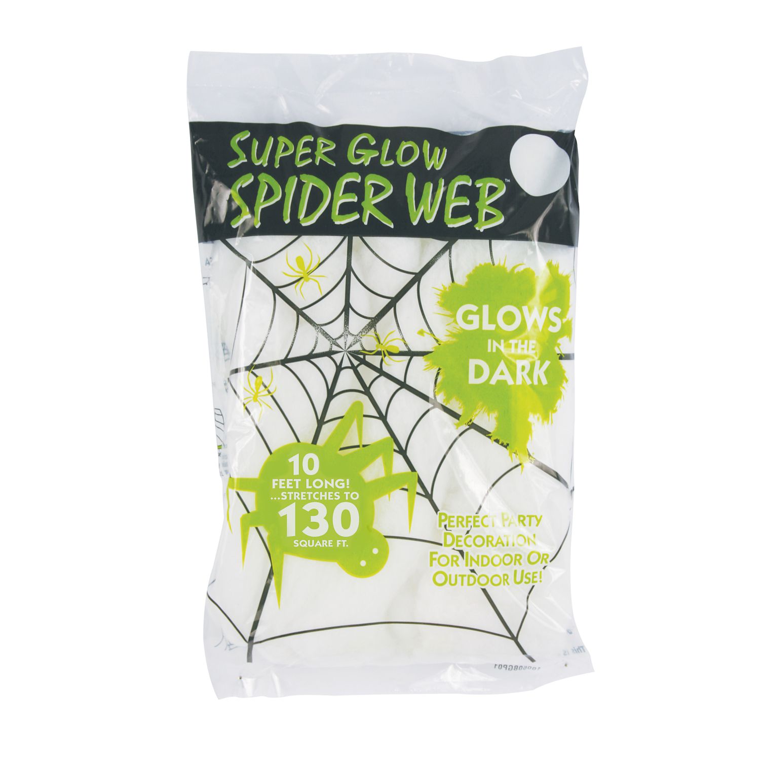 Fun World Super Glow Spider Web, 10 ft