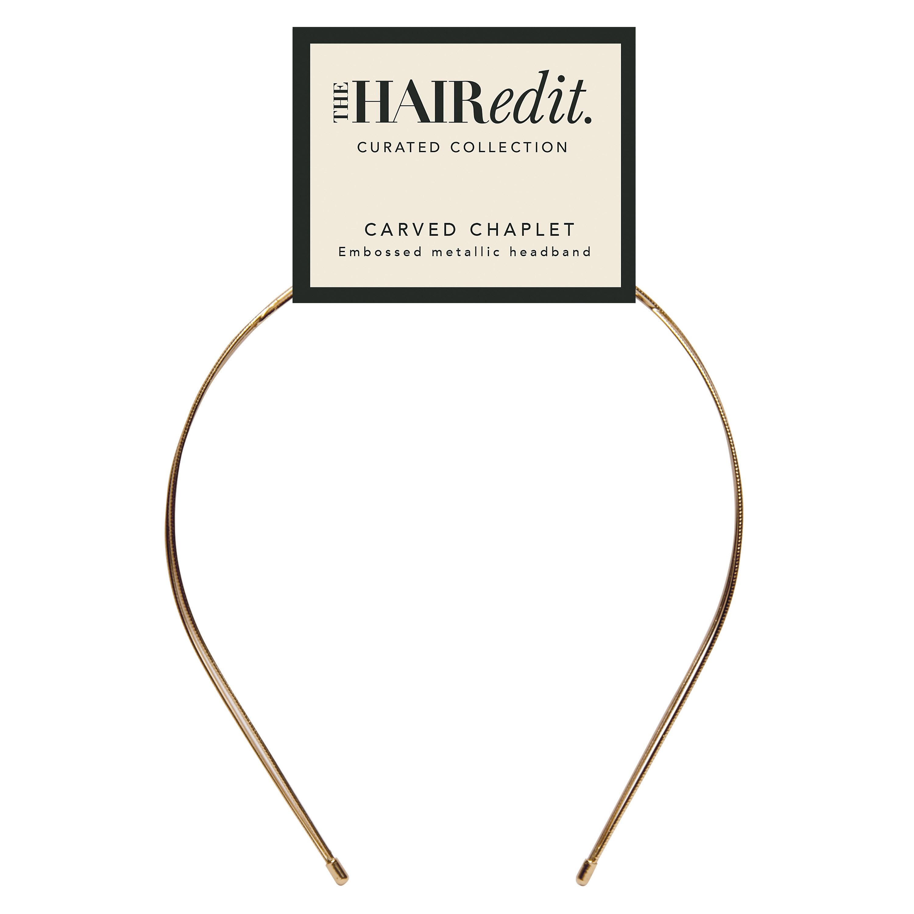 The Hair Edit Gold Carved Chaplet Metallic Headband, 1 CT