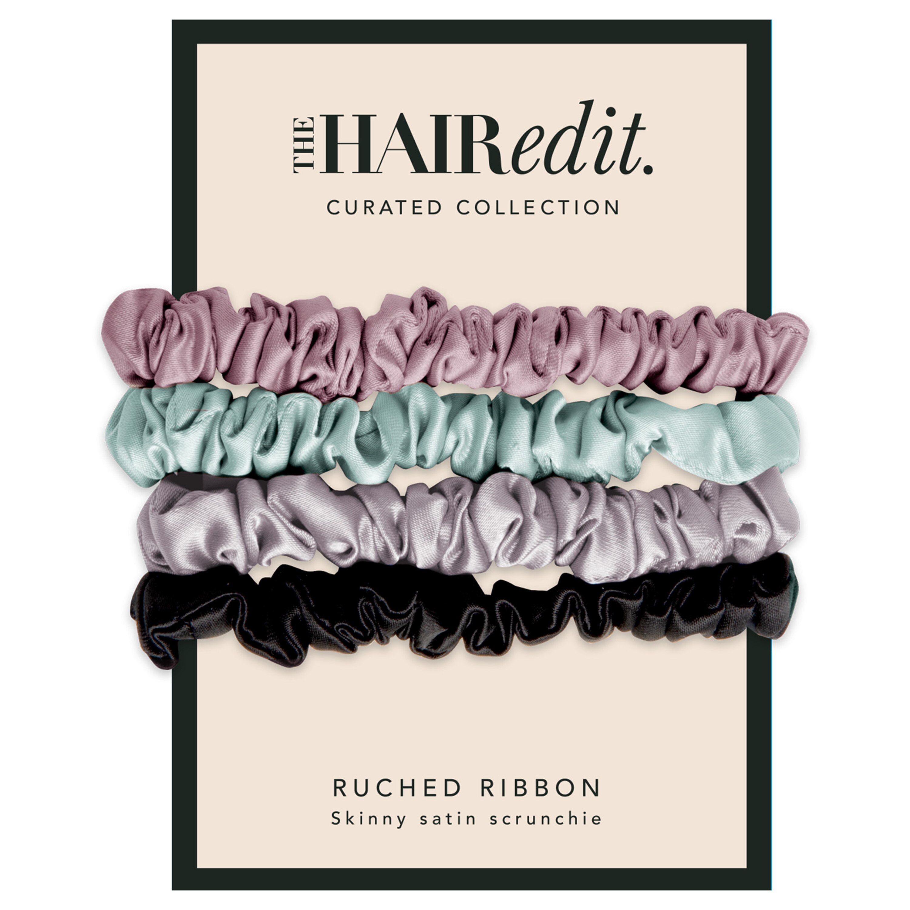 The Hair Edit Ruched Ribbon Sage & Mauve