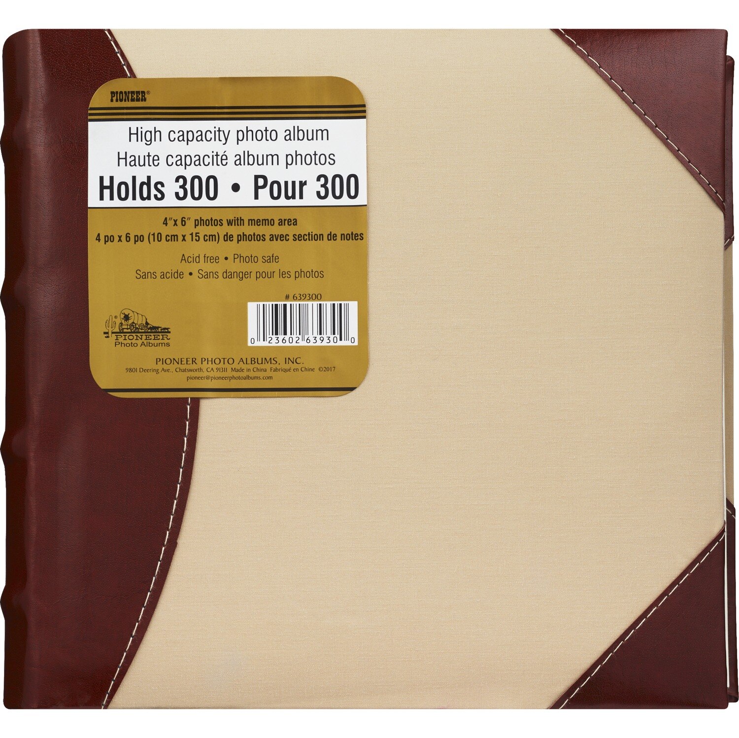 Pioneer Photo Albums High Capacity 300 pkt 4x6 Photo Album, Beige/Brown