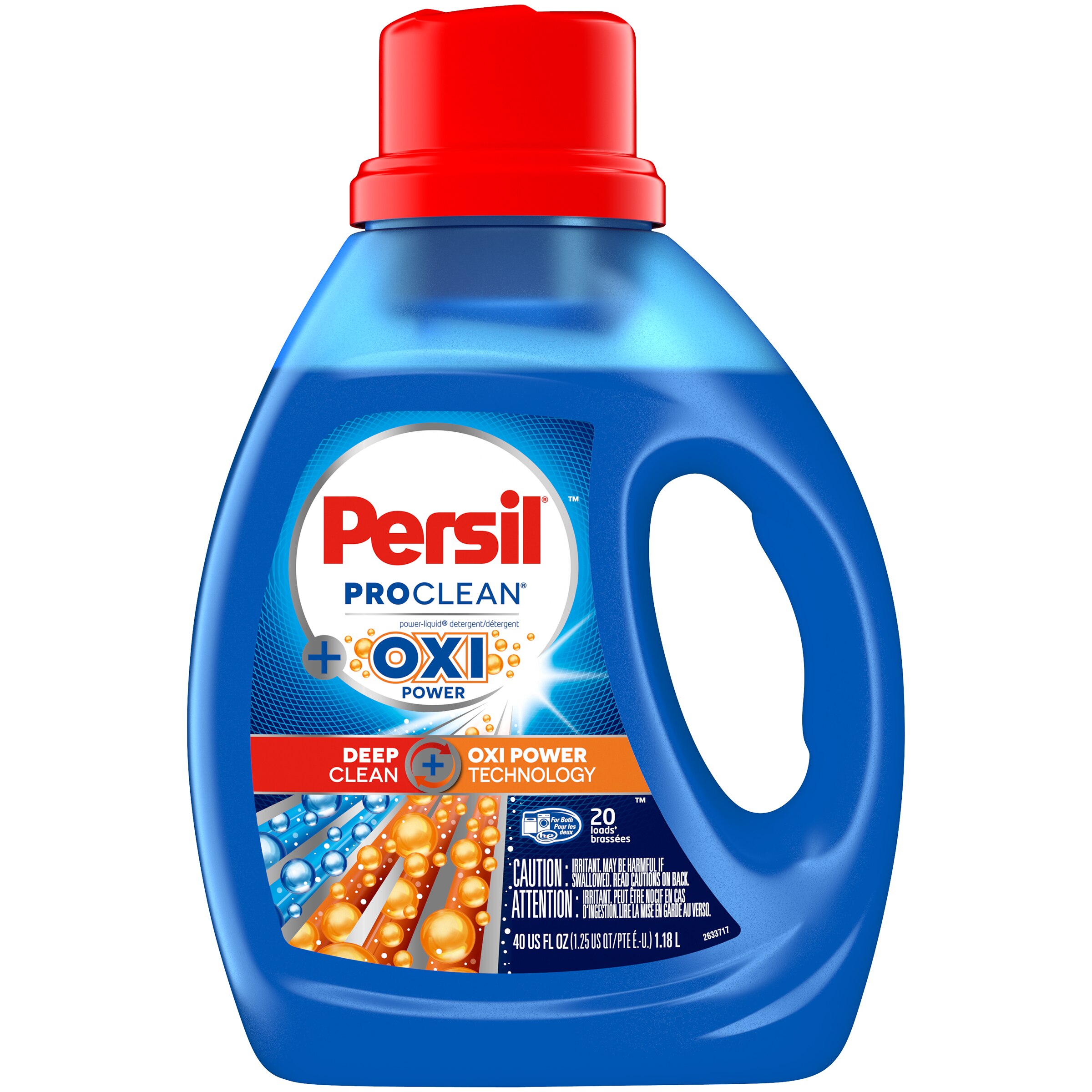 Persil ProClean Liquid Laundry Detergent, Plus Oxi Power, 20 Total Loads, 40 OZ