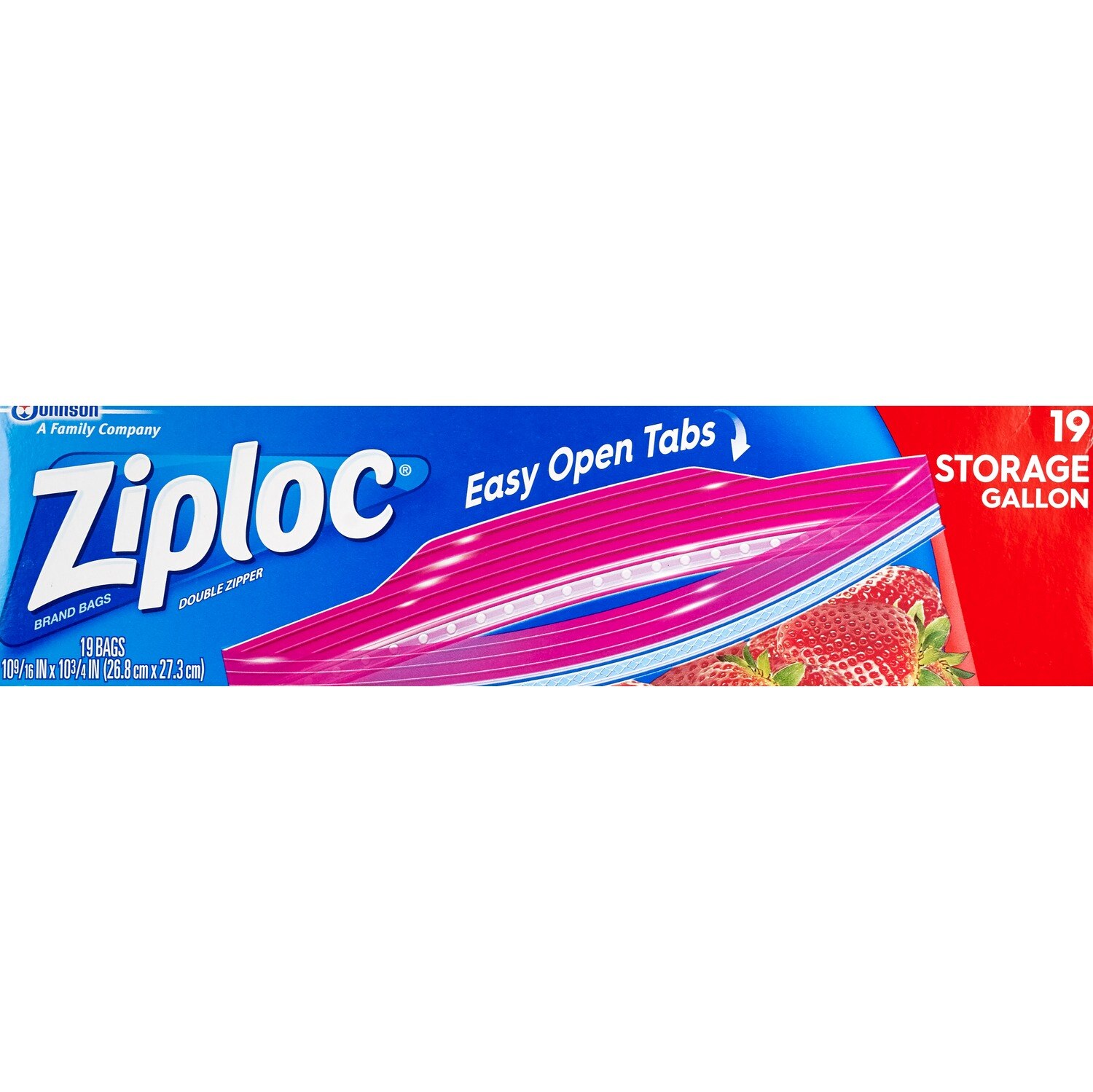 Ziploc Brand Storage Gallon Bags, Large Storage Bags for Food, 19 ct