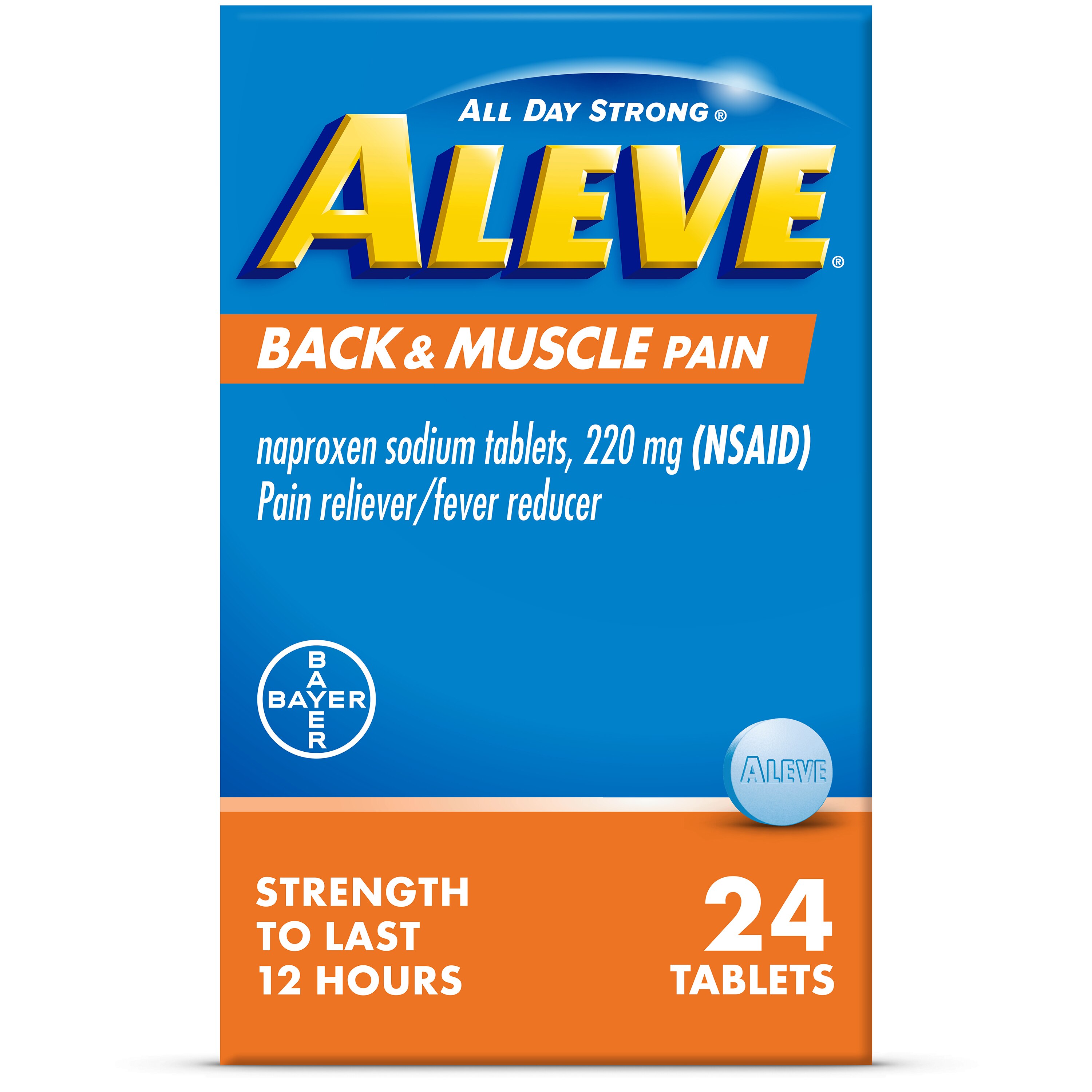 Aleve Back & Muscle Pain Relief Naproxen Sodium Tablets