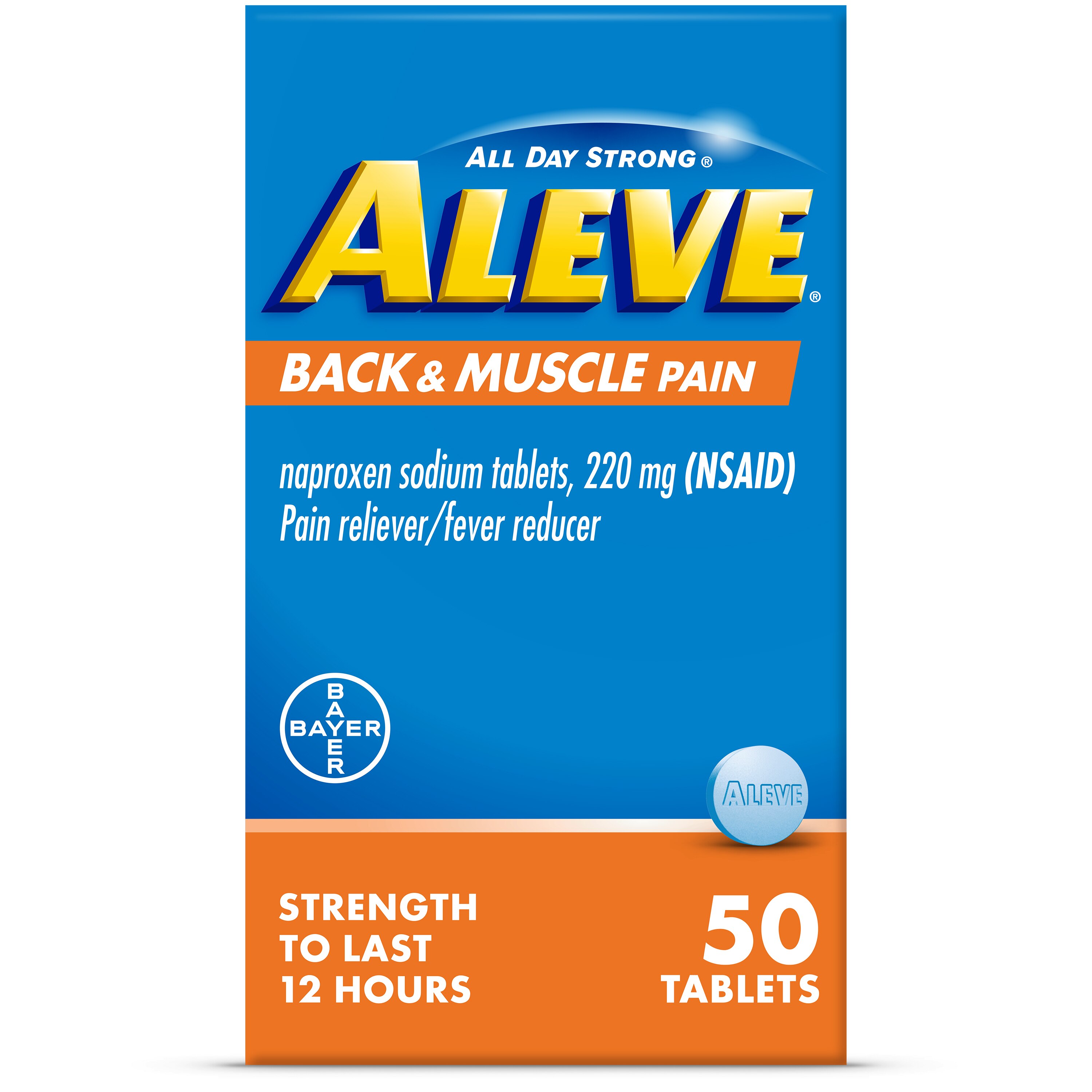 Aleve Back & Muscle Pain Relief Naproxen Sodium Tablets