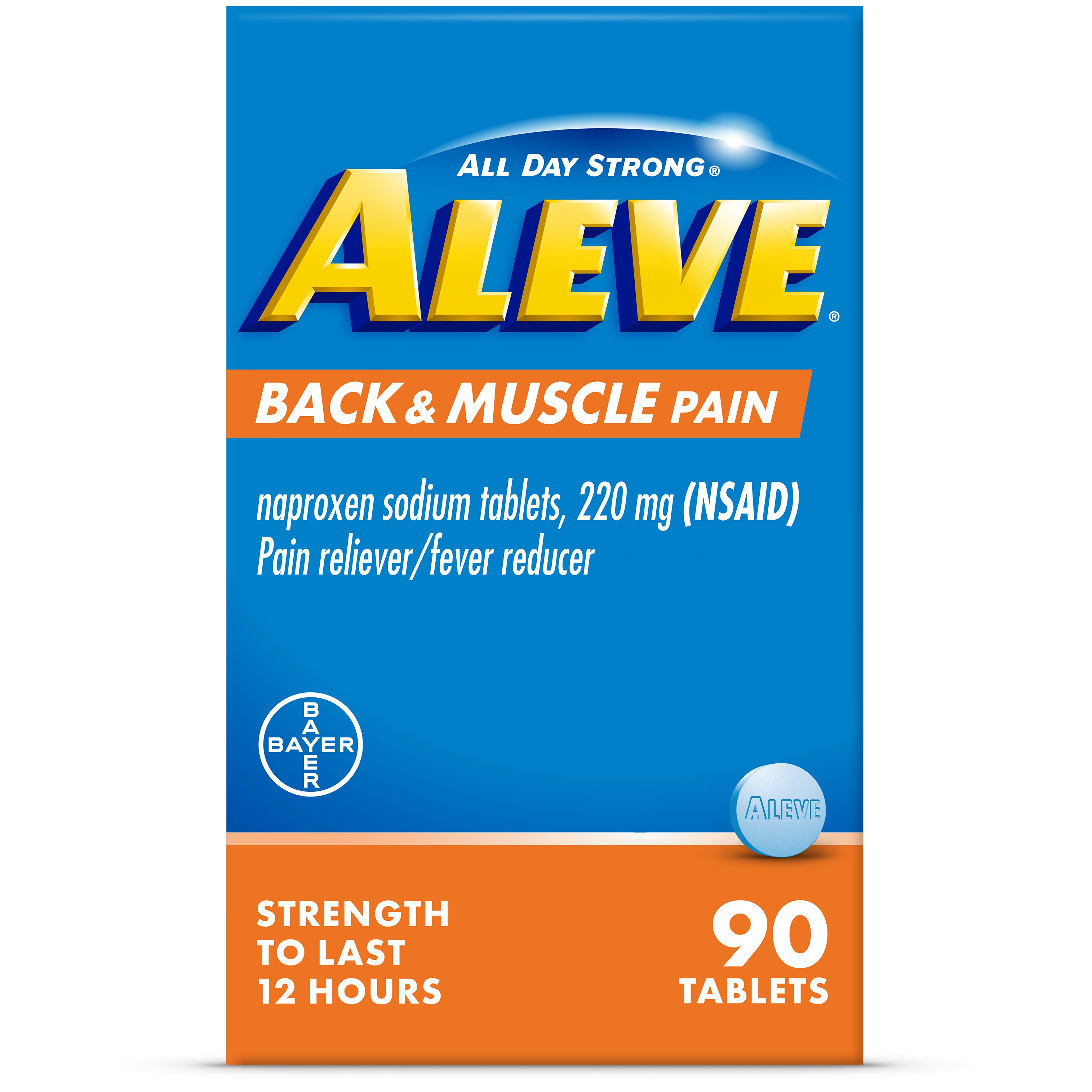 Aleve Back & Muscle Pain Relief Naproxen Sodium Tablets