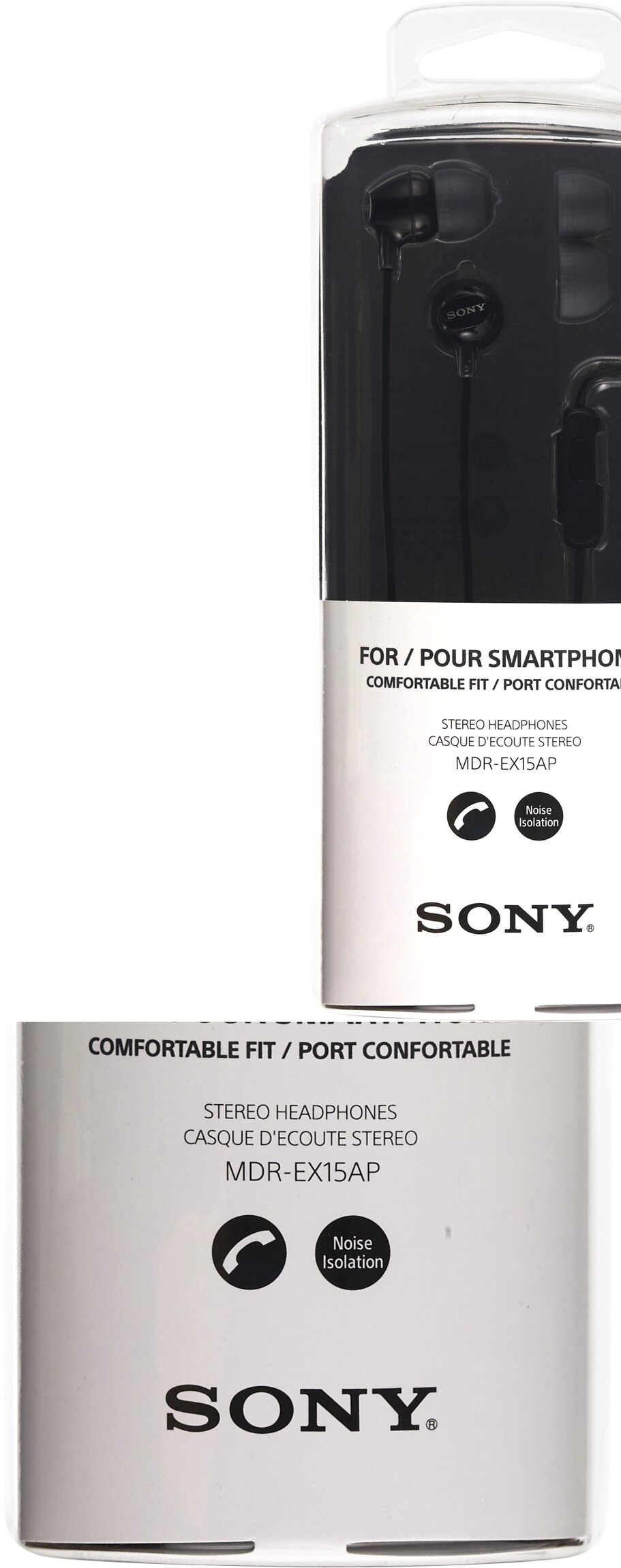 Sony MDR-EX15AP Headphones with Mic for Smartphones