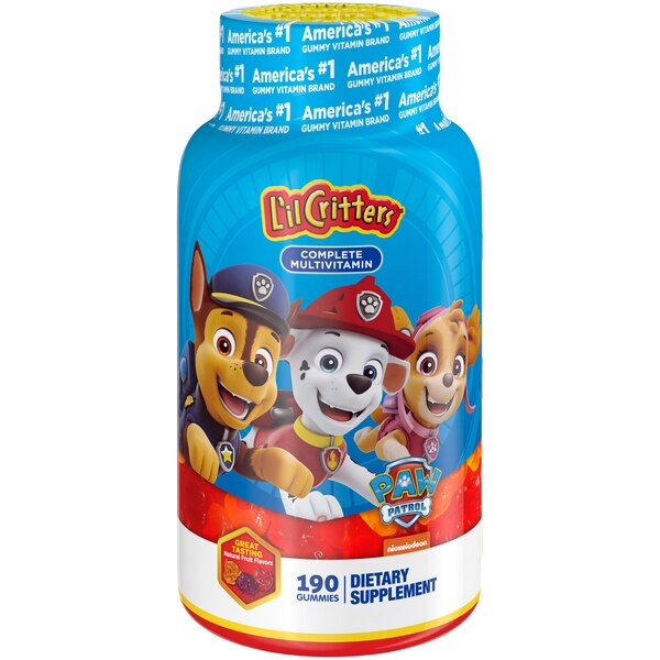 L'il Critters Paw Patrol Complete Multivitamin Gummies, 190 CT