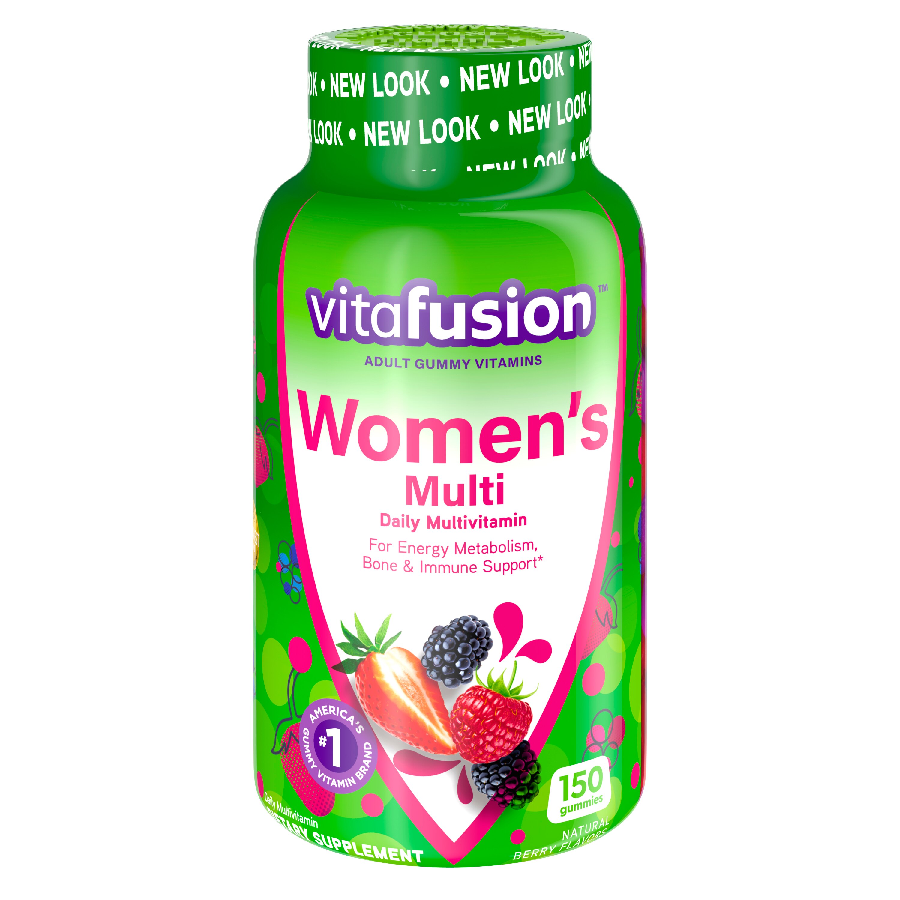 Vitafusion Women's Bone and Metabolism Daily Multivitamin Gummy Formula, 150 CT