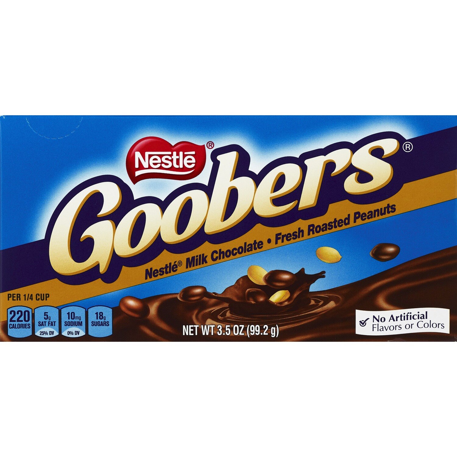 Goobers Milk Chocolate Coated Peanuts Candy Theater Box, 3.5 oz