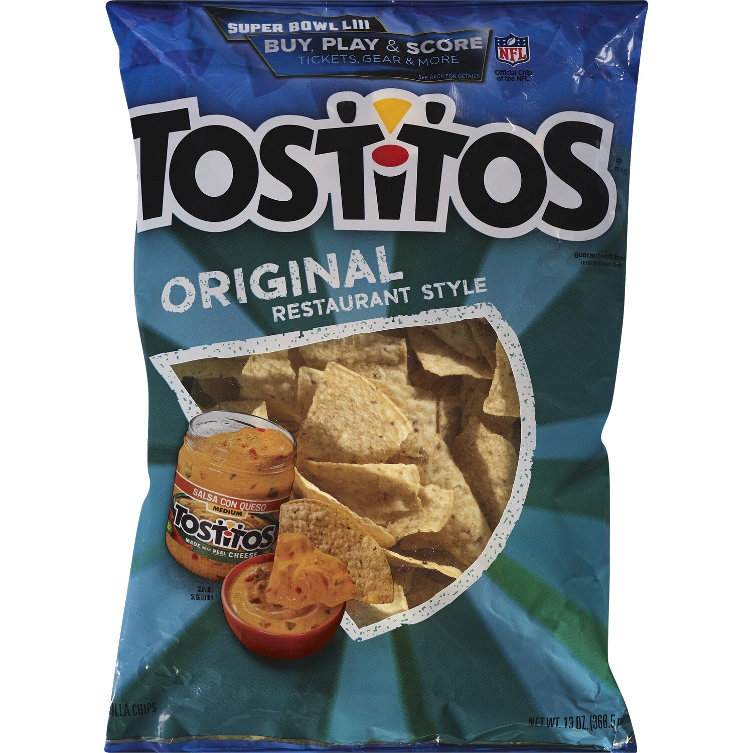 Frito-Lay Tostitos, Tortilla Chips Original Restaurant Style, 13 Oz