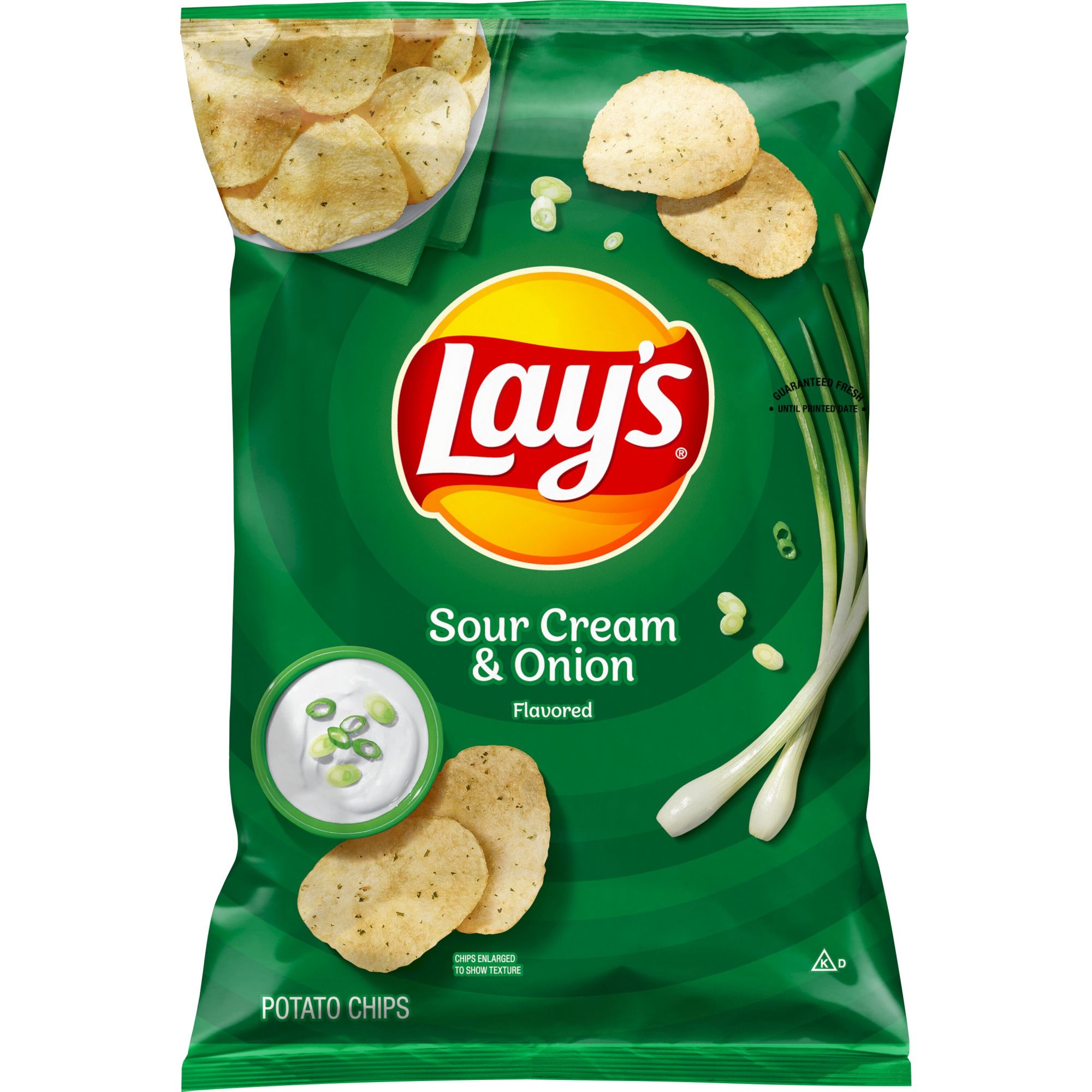 Lay's Potato Chips Sour Cream & Onion Flavored, 7.75 oz