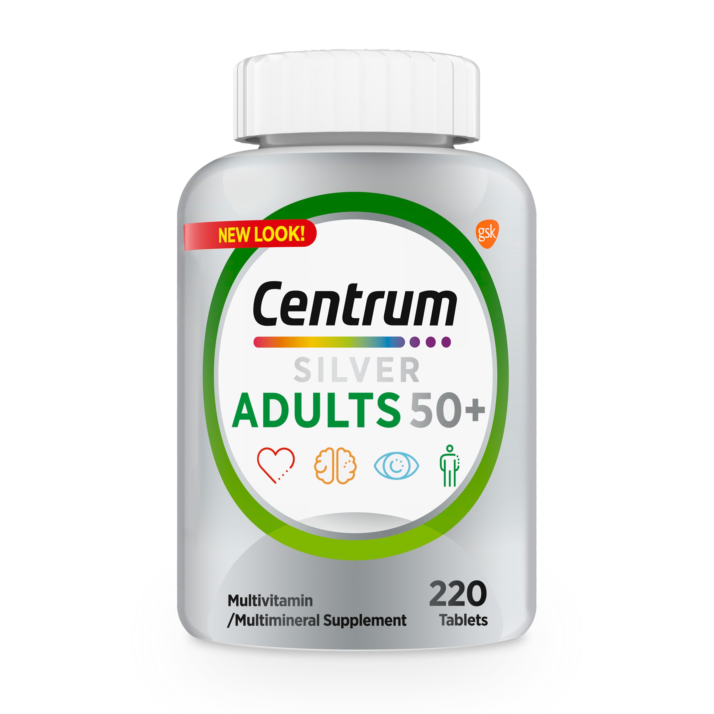 Centrum Silver Multivitamin for Adults 50 Plus, Multivitamin/Multimineral Supplement with Vitamin D3, B Vitamins, Calcium and Antioxidants