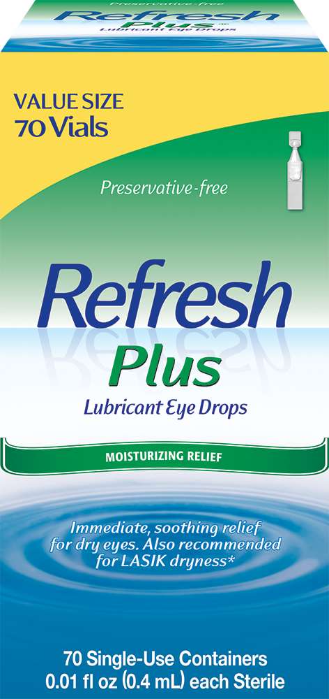 Refresh Plus Lubricant Eye Drops, 70CT