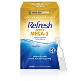 Refresh Optive Mega-3 Preservative-Free Lubricant Eye Drops, 60 ct, 0.01 fl oz (0.4 mL), thumbnail image 1 of 4