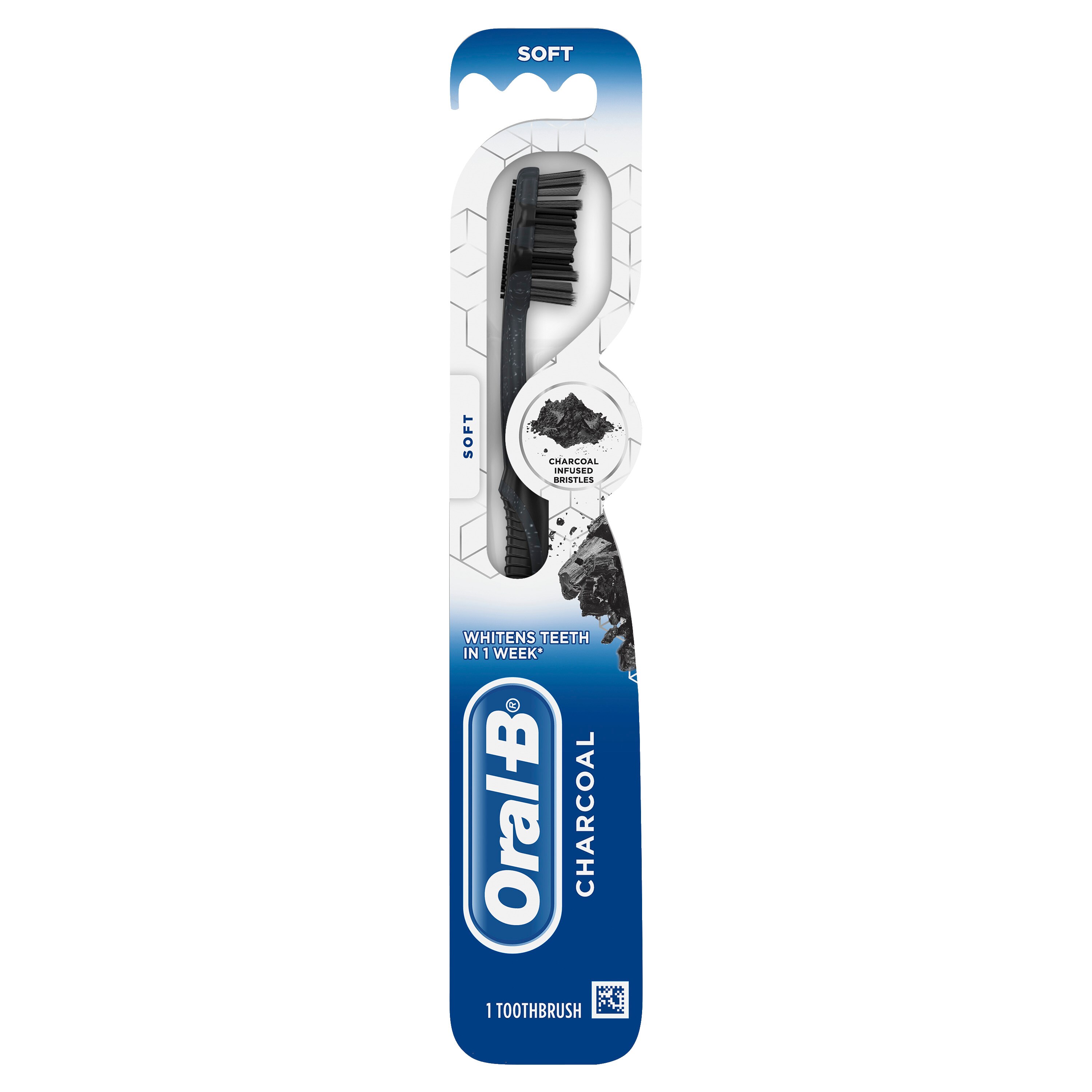 Oral-B Charcoal Whitening Toothbrush, Soft Bristle