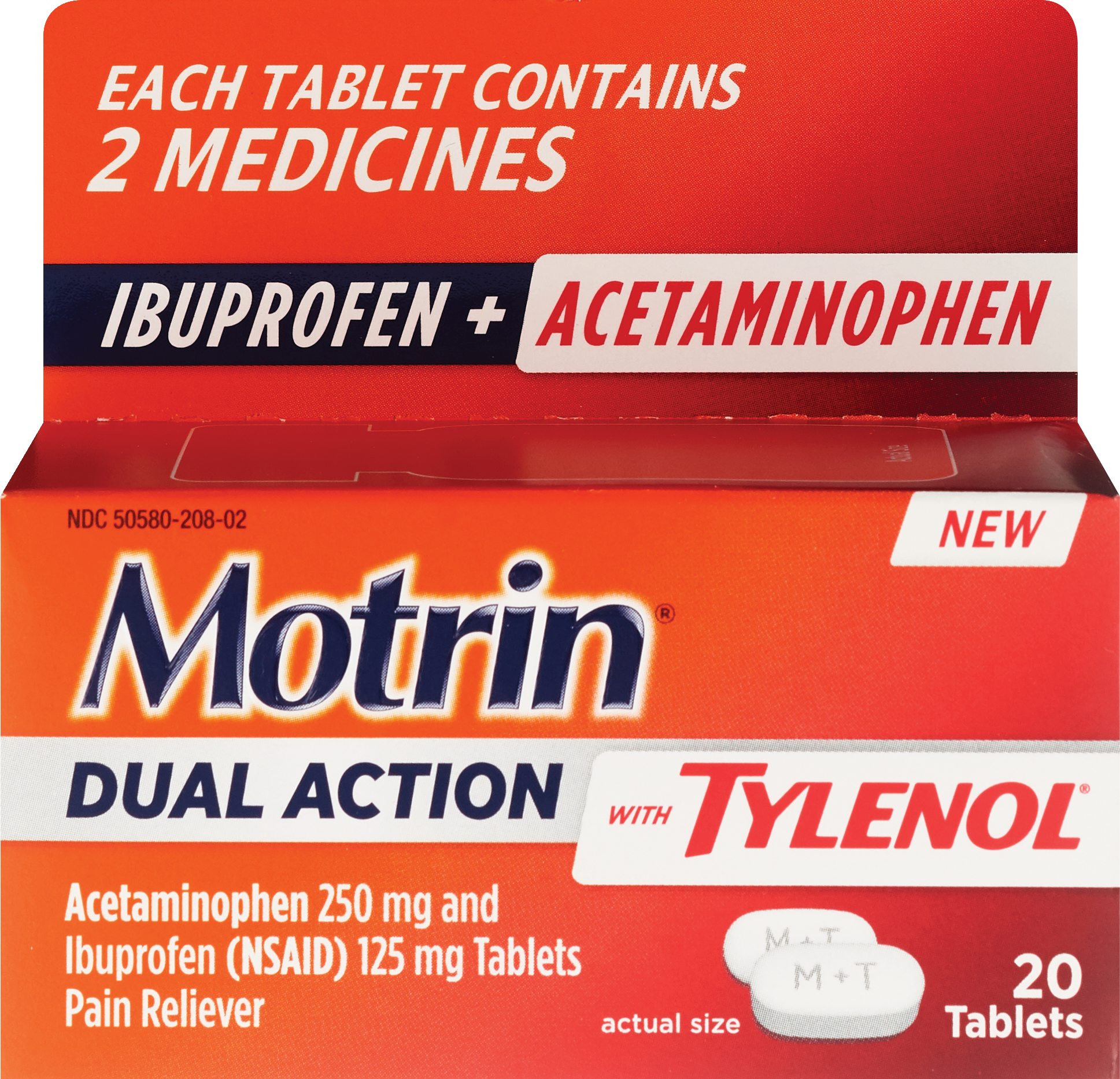 Motrin Dual Action with Tylenol, Ibuprofen & Acetaminophen