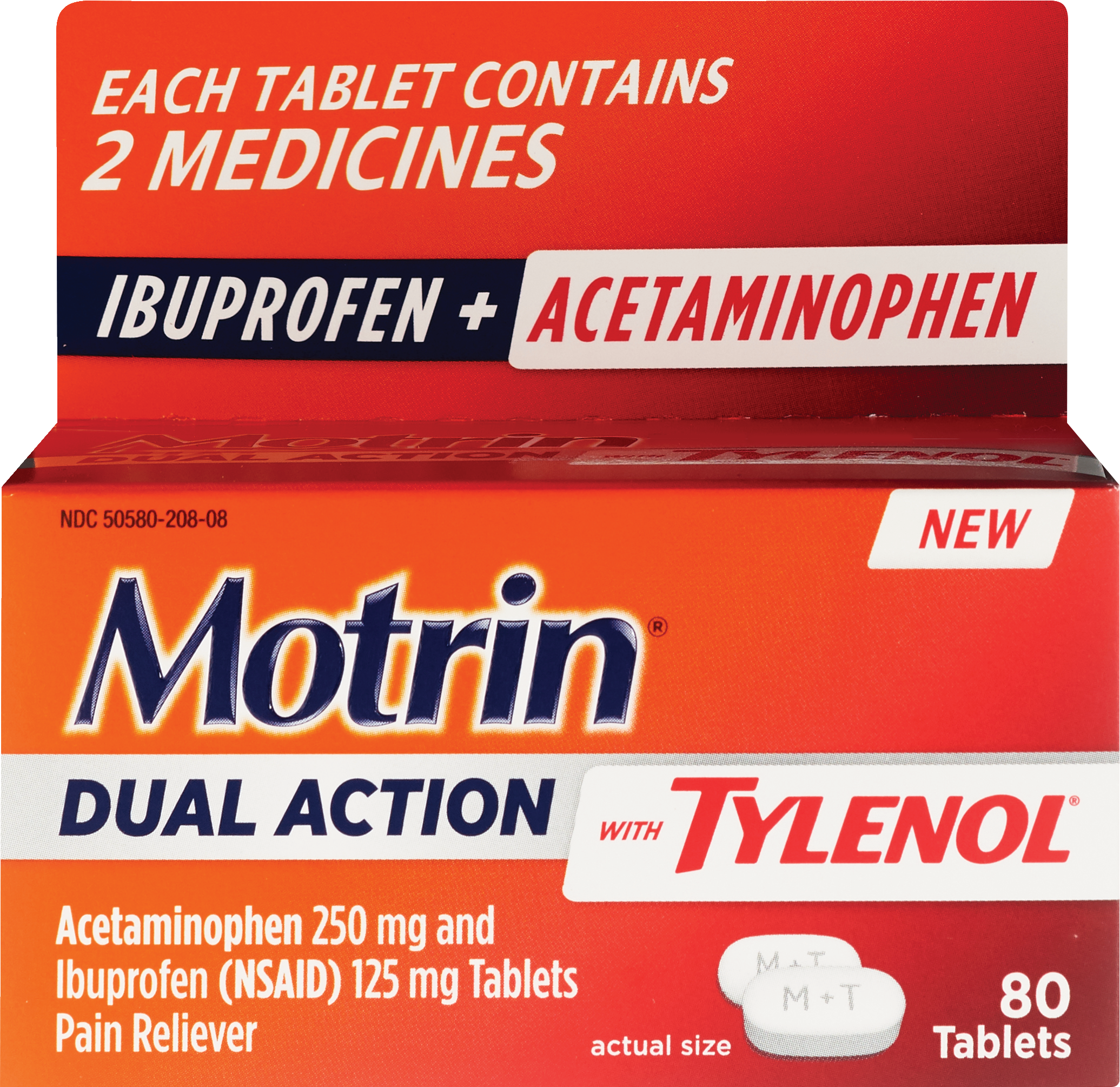 Motrin Dual Action with Tylenol, Ibuprofen & Acetaminophen