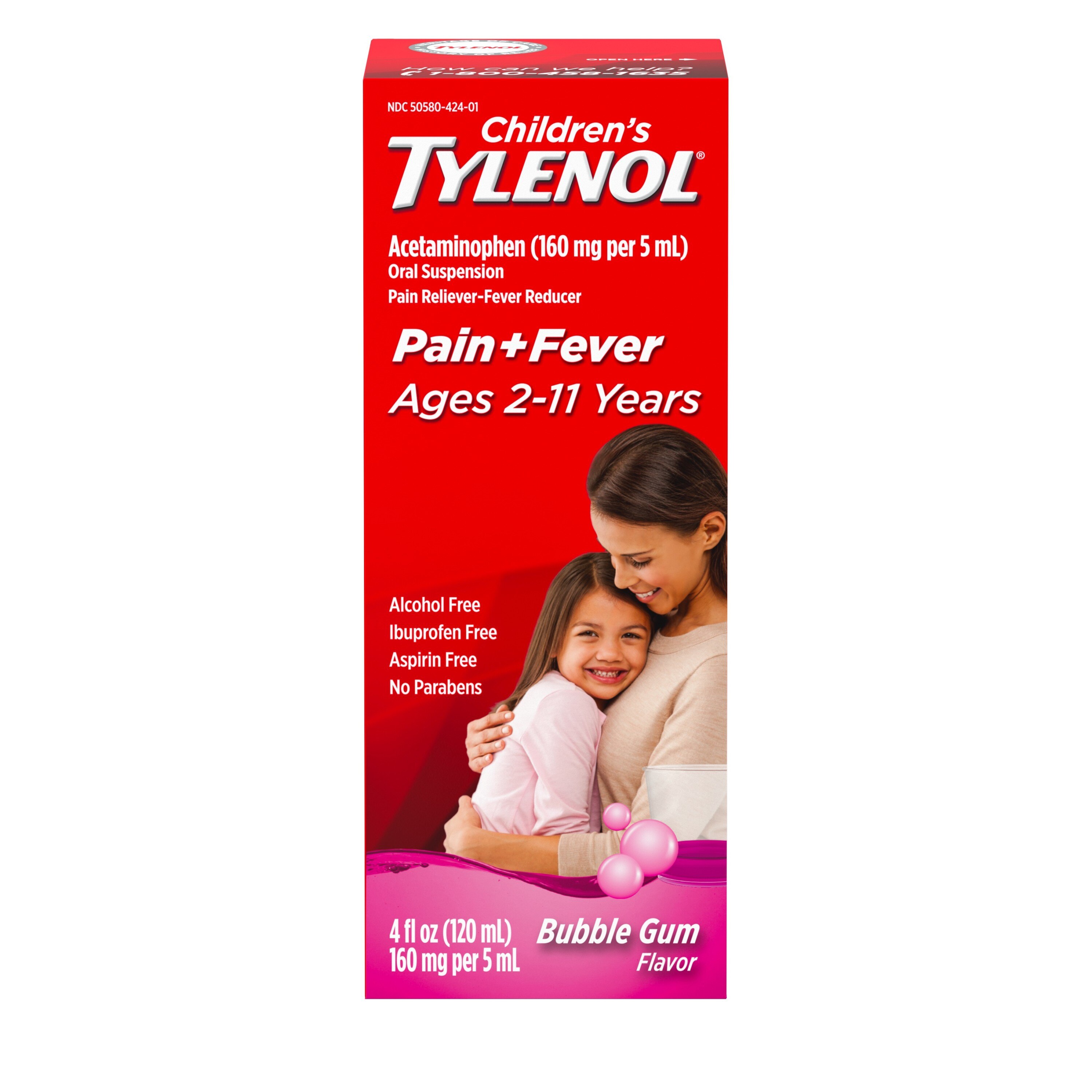 Children's Tylenol Pain & Fever Acetaminophen Oral Suspension, 4 FL OZ