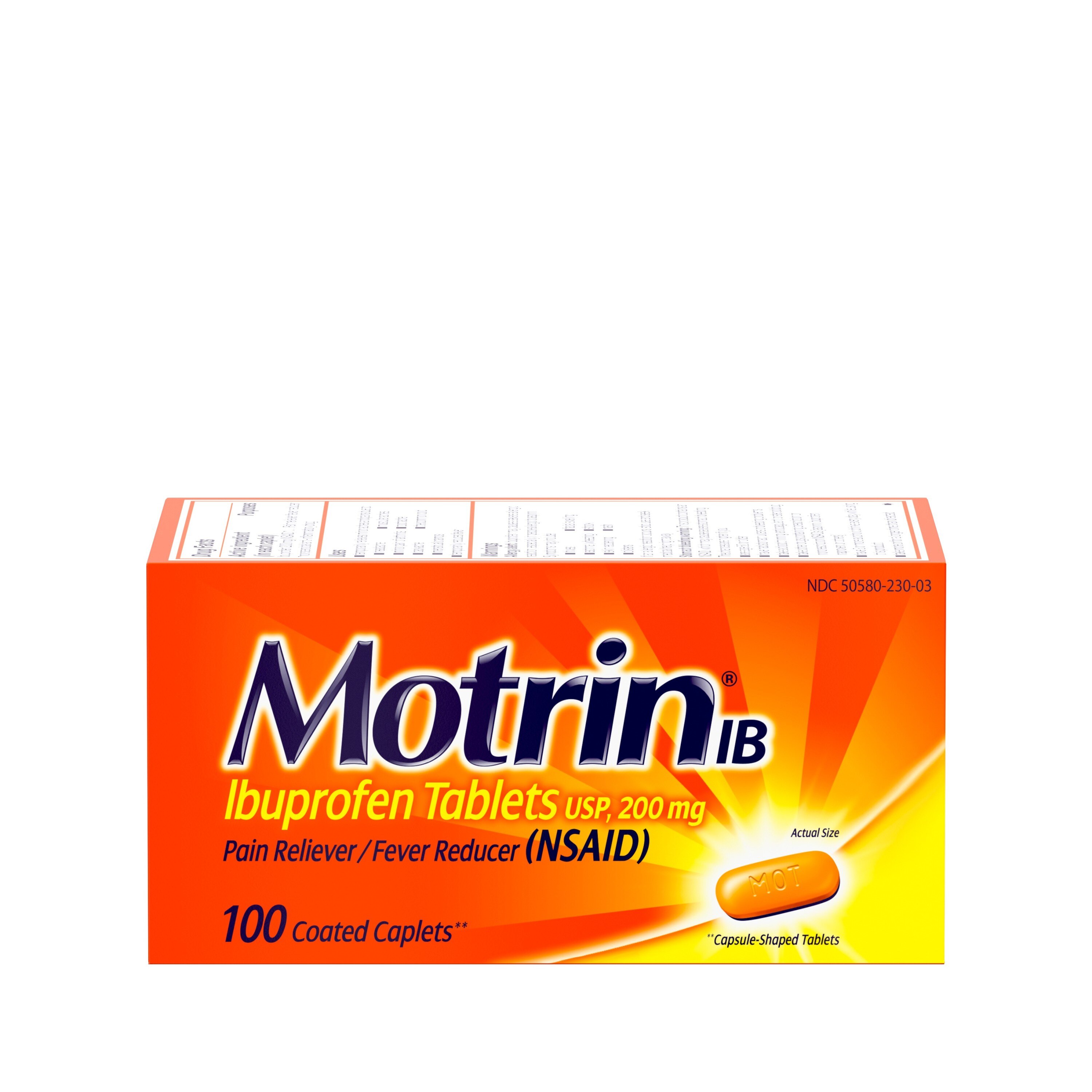 Motrin IB Ibuprofen 200 MG Tablets