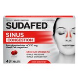 Sudafed Sinus Congestion Maximum Strength Decongestant Tablets, 48 CT, thumbnail image 1 of 5