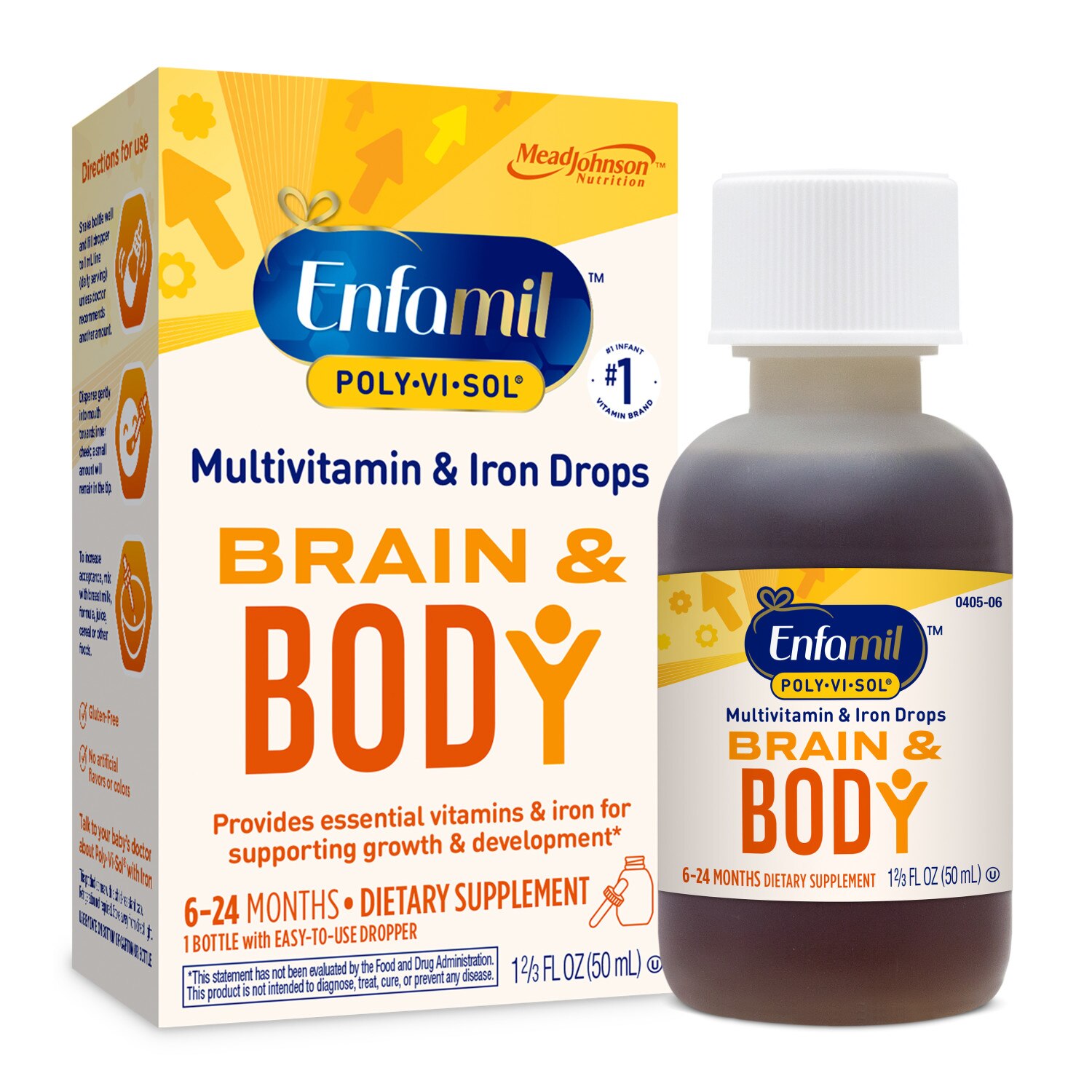 Enfamil Poly-Vi-Sol Multivitamin & Iron Drops, 1.7 FL OZ