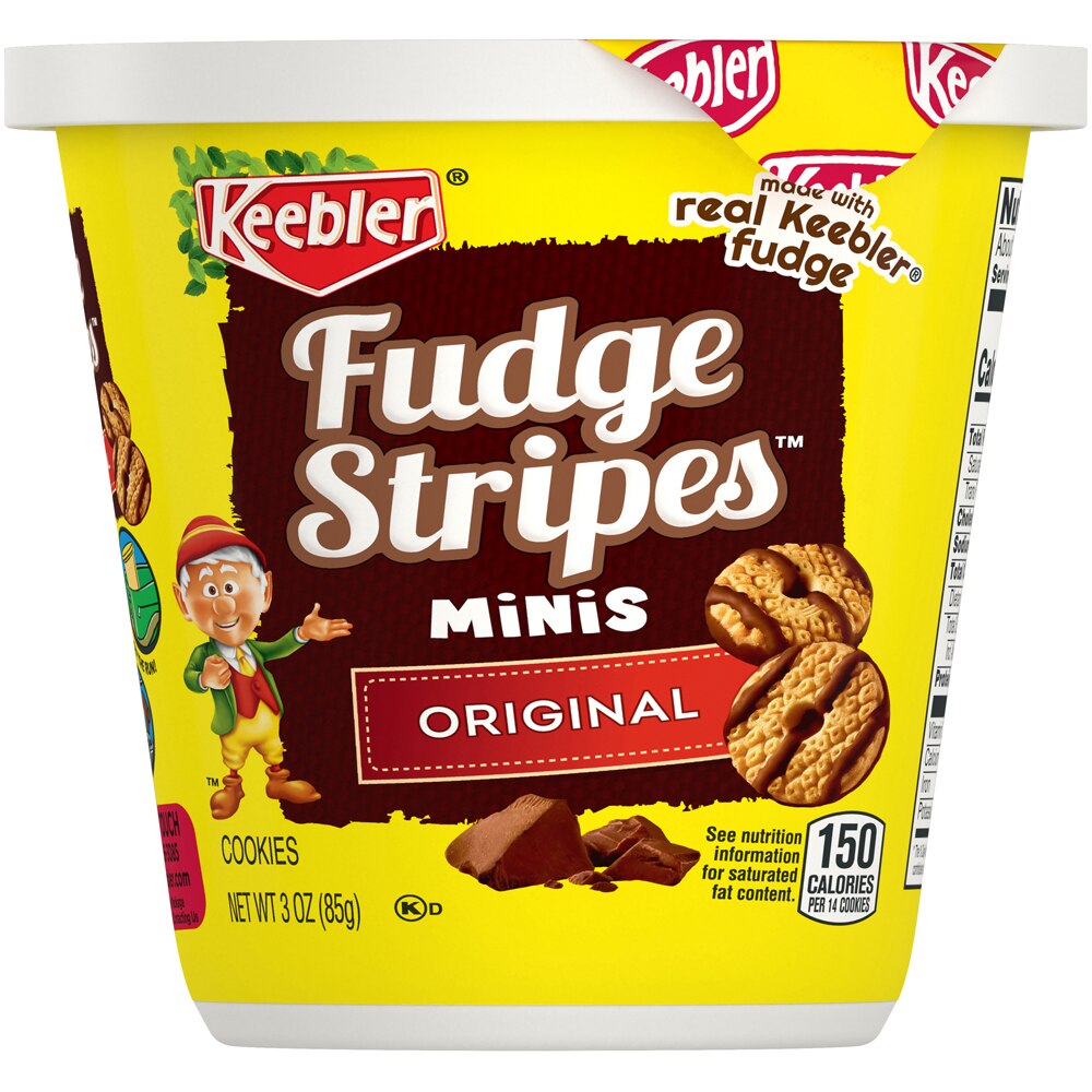 Keebler Mini Fudge Stripes Cookies Cup, 3 oz