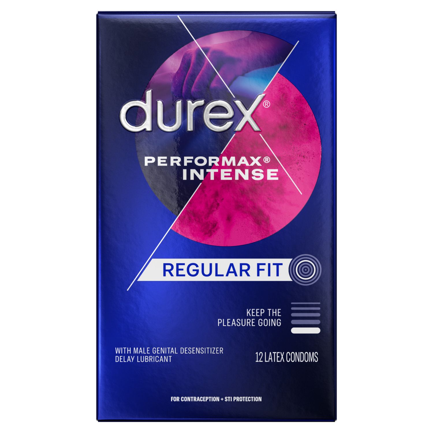 Durex Performax Intense Lubricated Ribbed Dotted Premium Condoms