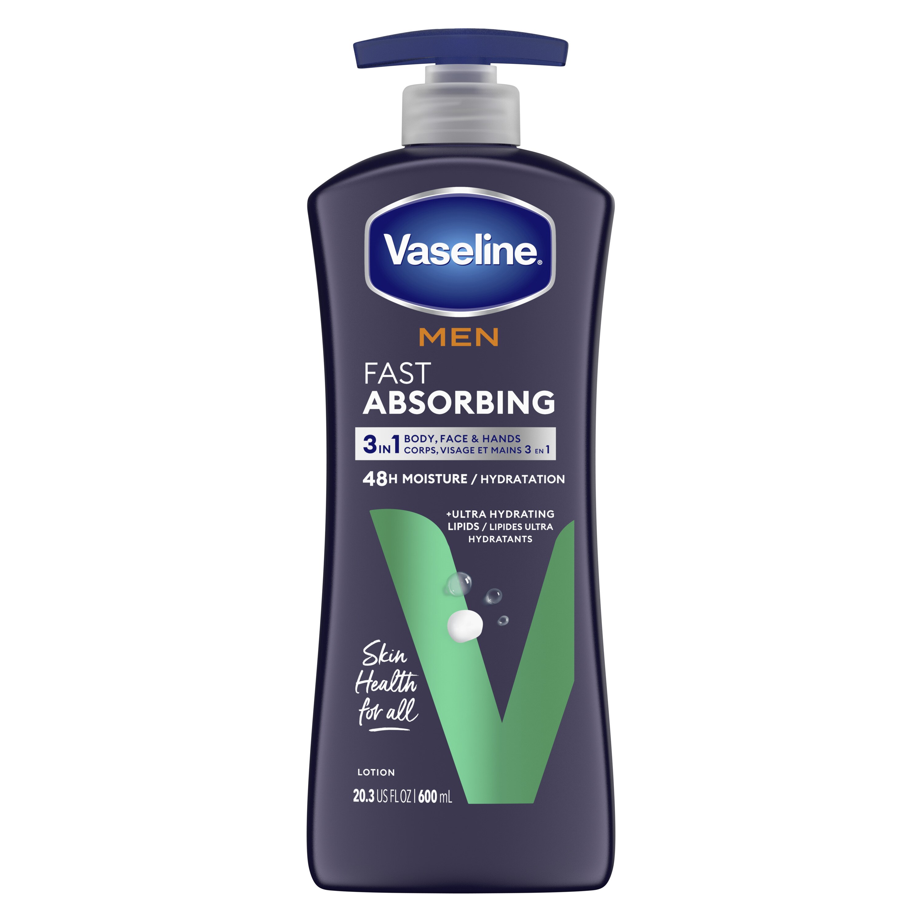 Vaseline Men Fast Absorbing Healing Moisture Body Lotion