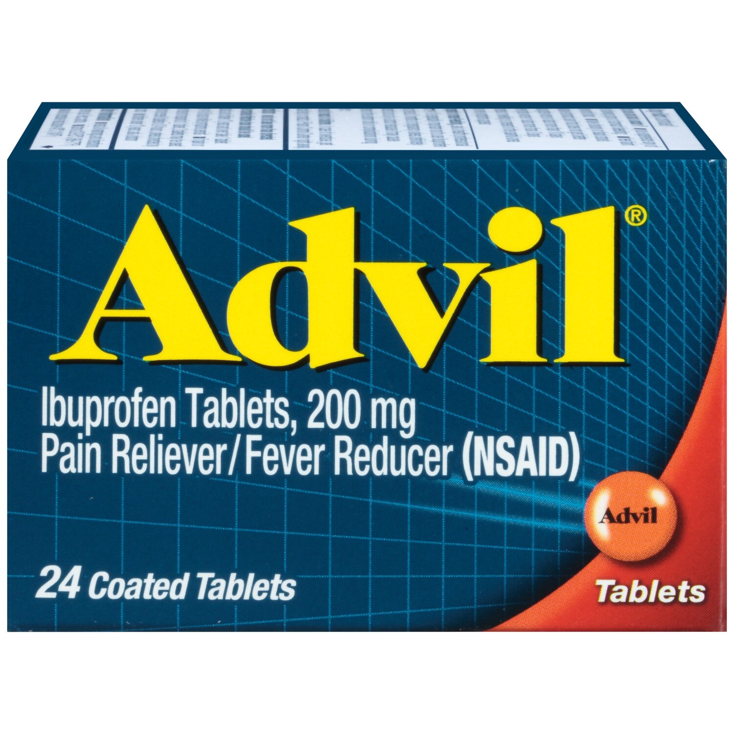 Advil Pain Reliever/ Fever Reducer 200 MG Ibuprofen Tablets