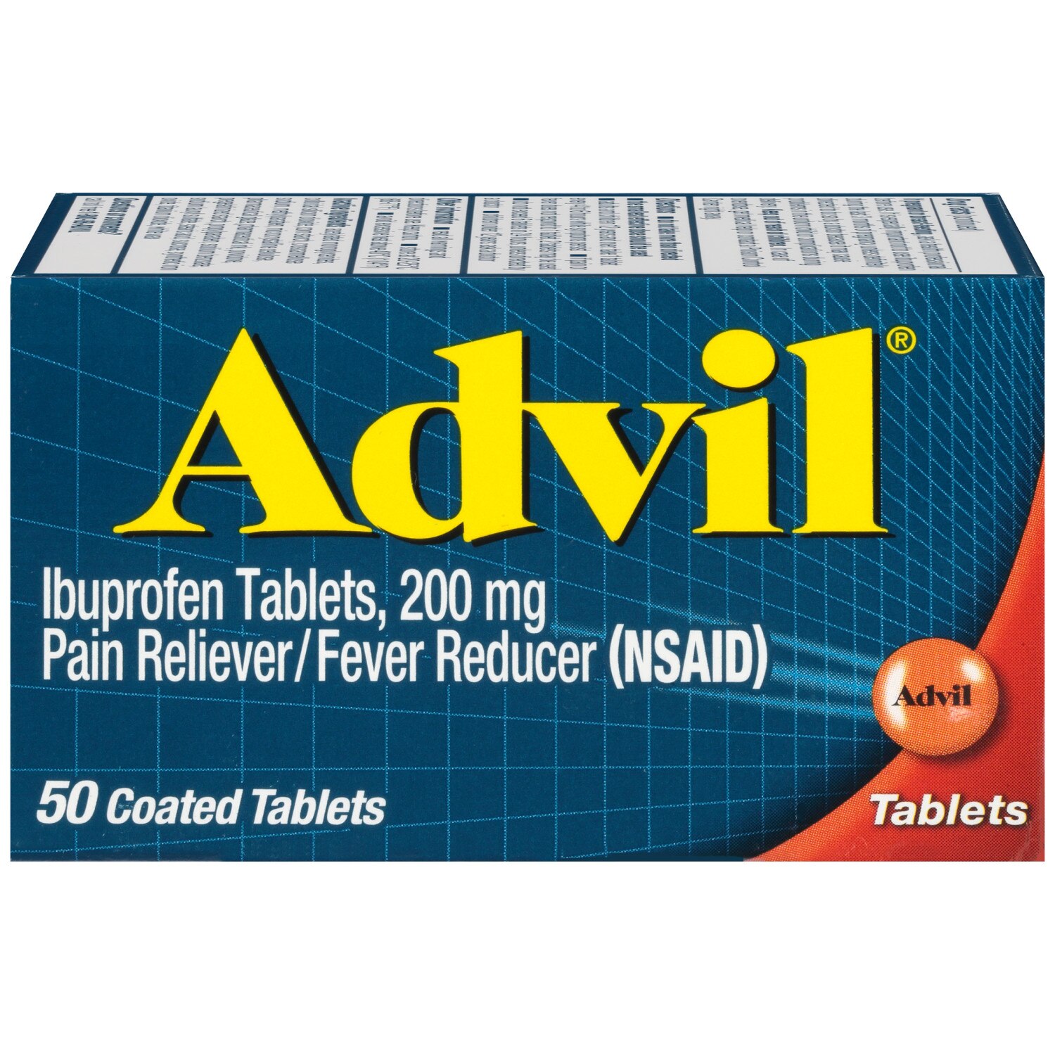 Advil Pain Reliever/ Fever Reducer 200 MG Ibuprofen Tablets