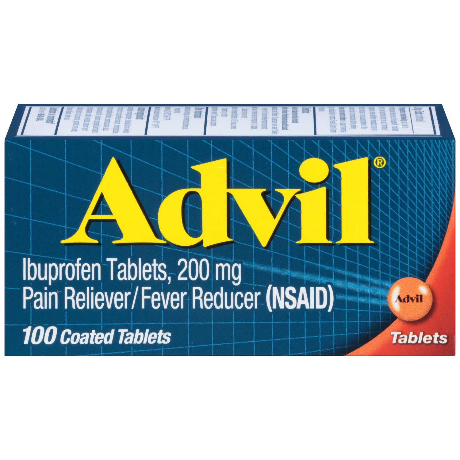 Advil Pain Reliever/ Fever Reducer 200 MG Ibuprofen Tablets