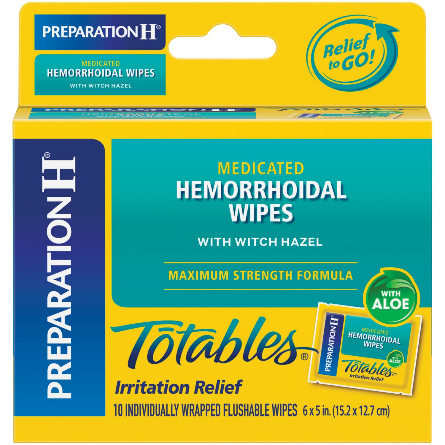 Preparation H Flushable Medicated Hemorrhoidal Wipes with Witch Hazel