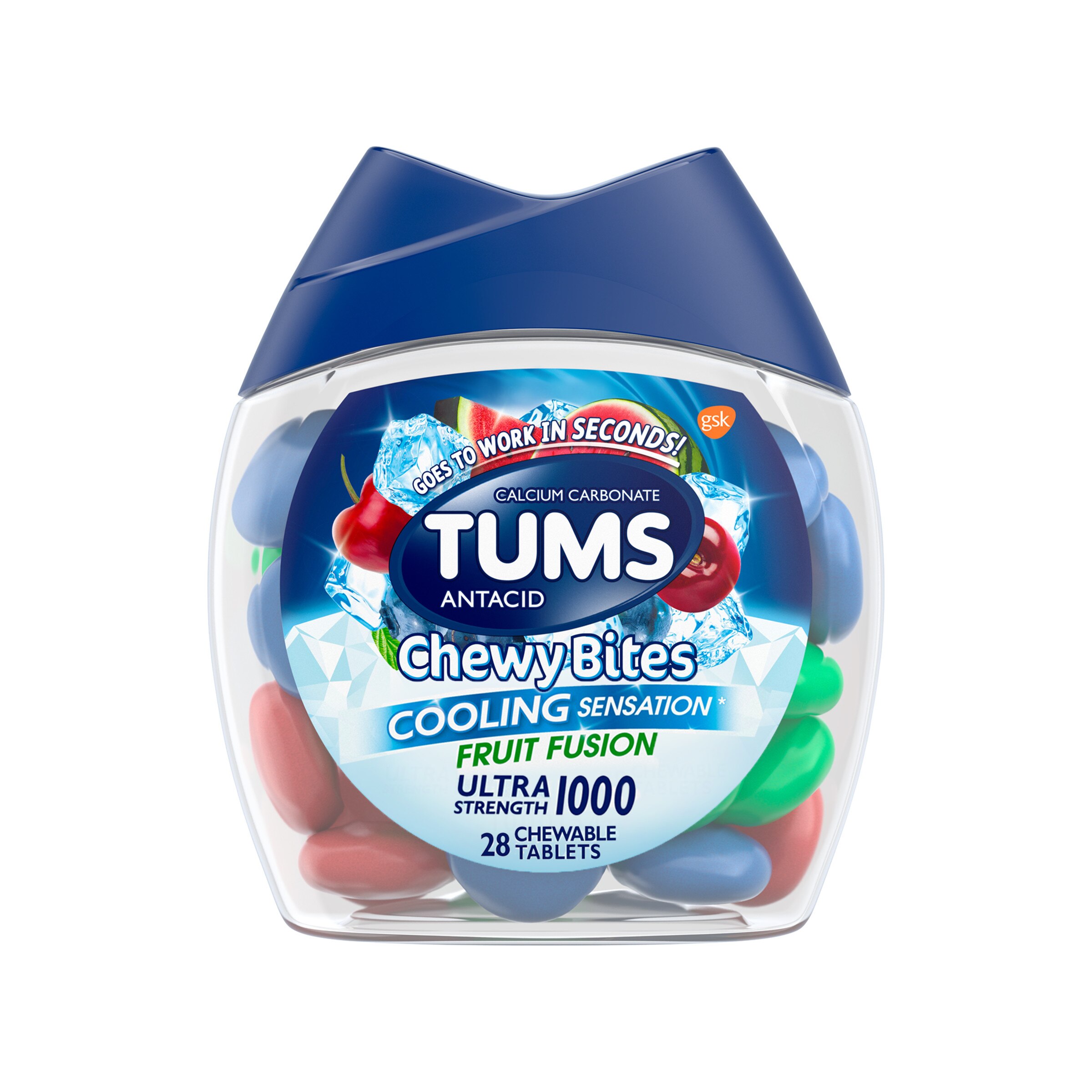 TUMS Chewy Bites with Cooling Sensation Tablets