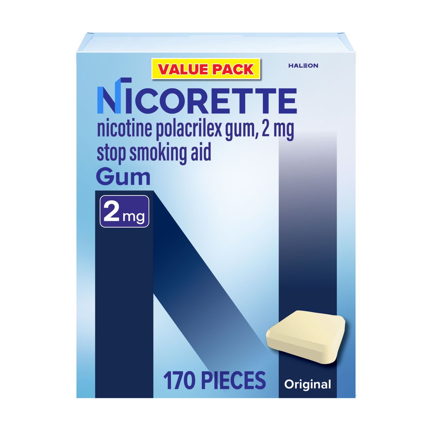 Nicorette Niotine 2mg Gum, 170 CT