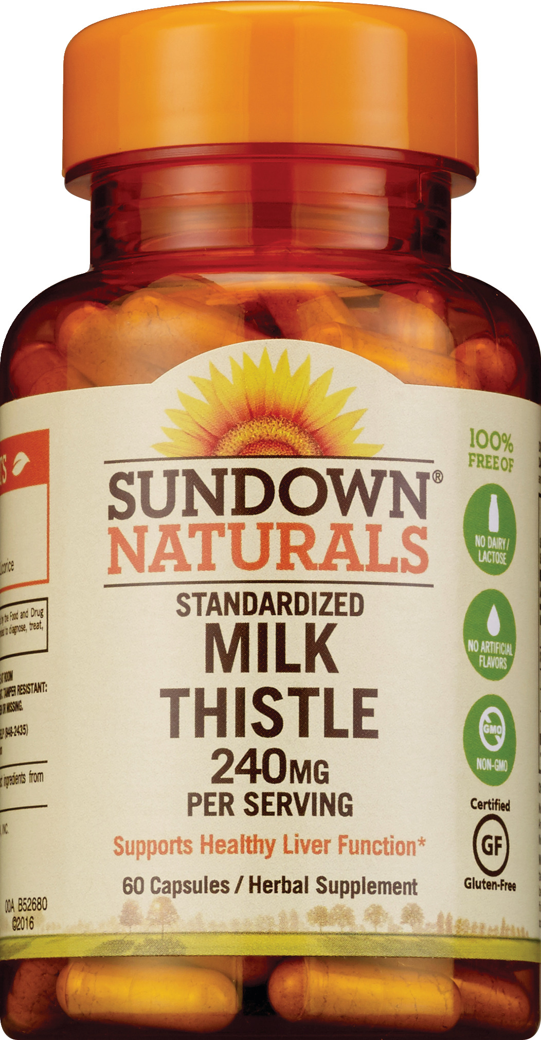 Sundown Naturals Milk Thistle Capsules 240mg, 60CT