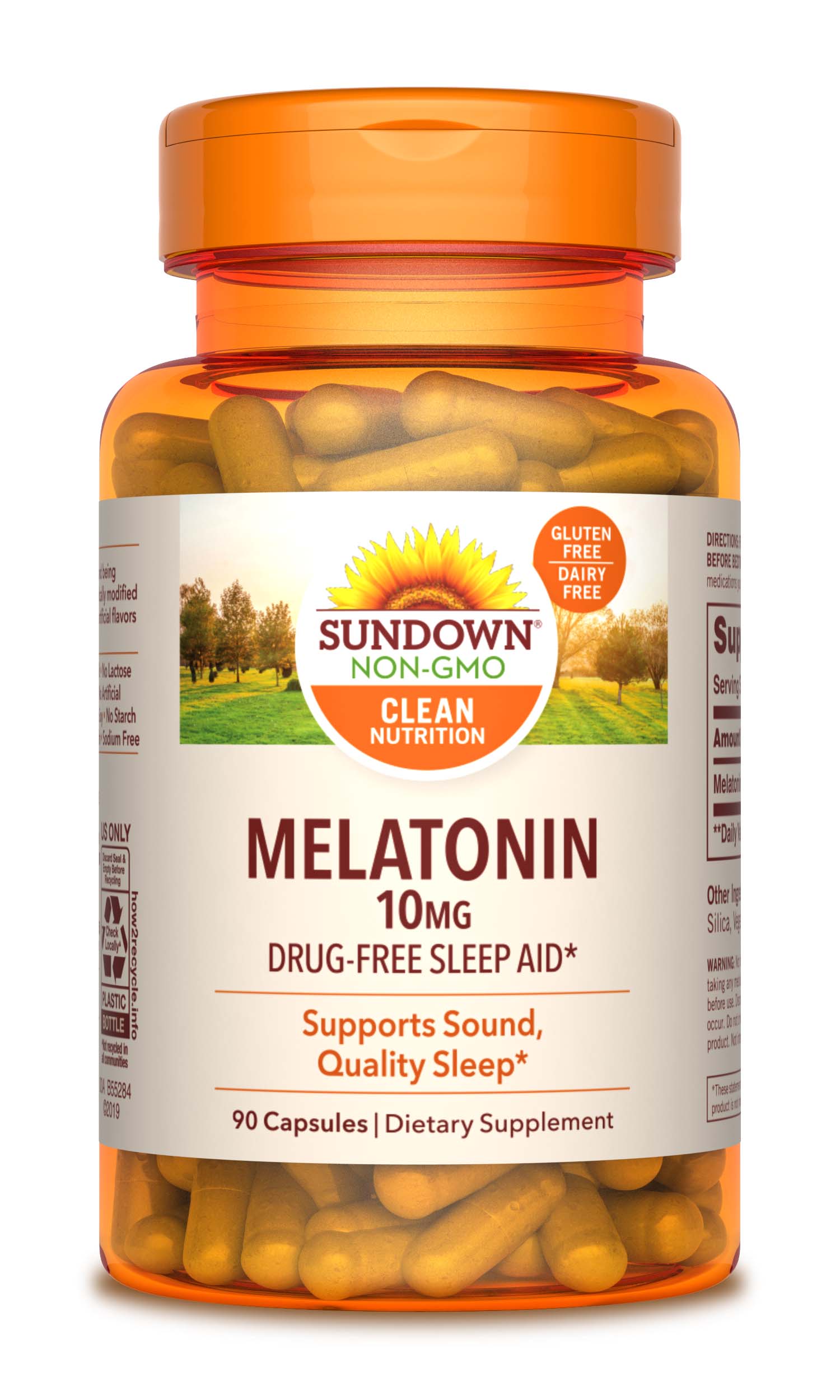 Sundown Naturals Melatonin Capsules 10mg, 90CT